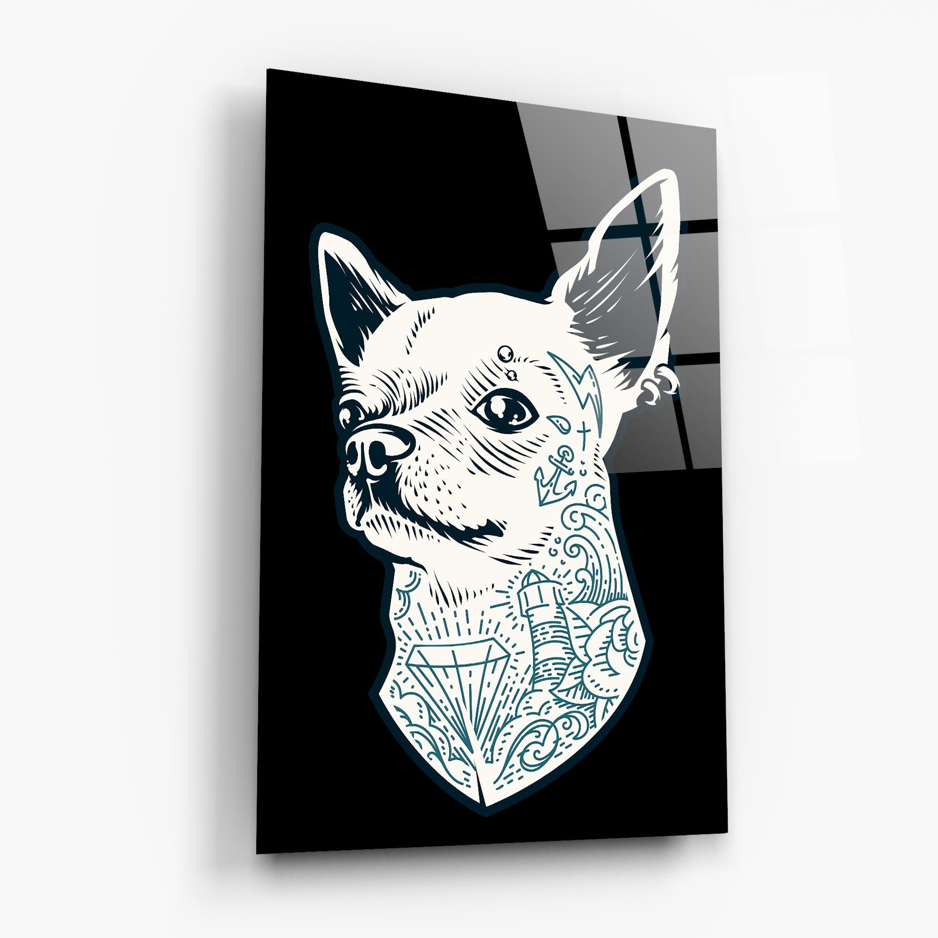 Obraz na Szkle Chihuahua Tattoo mockup 6