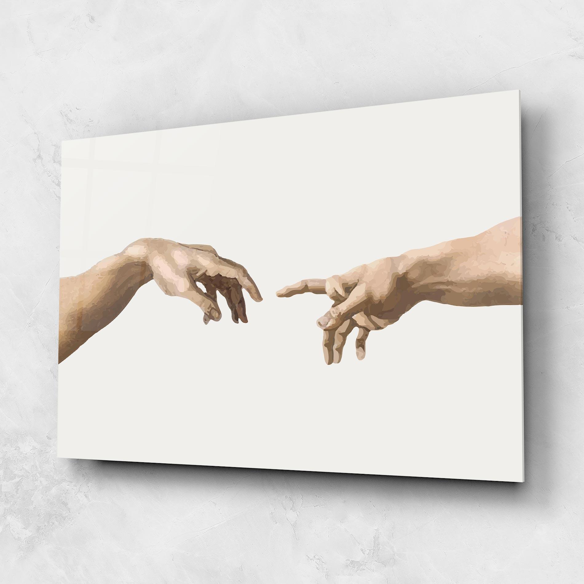 Obraz na Szkle Cream Hands Art mockup 1