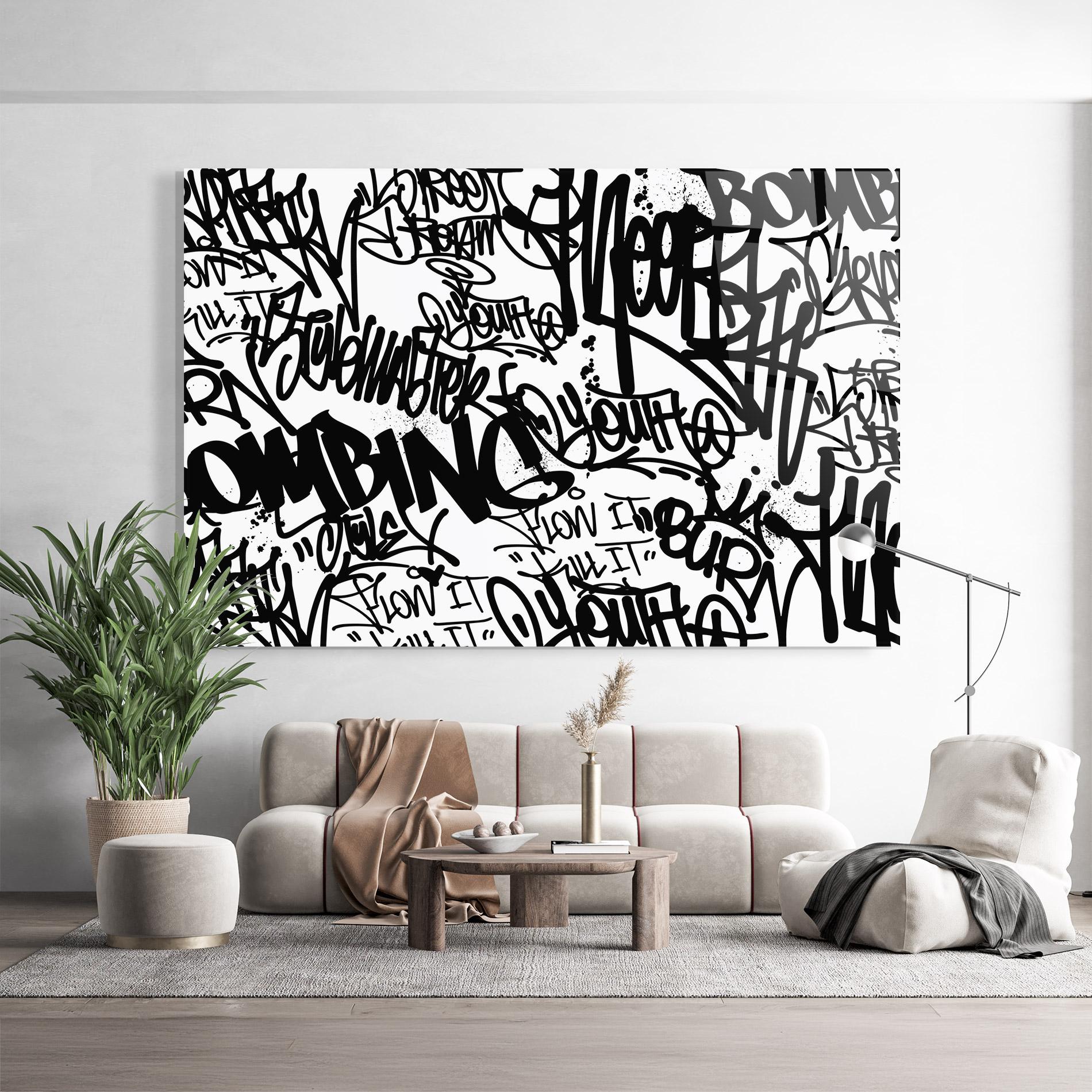 Obraz na Szkle Black Tags mockup 9