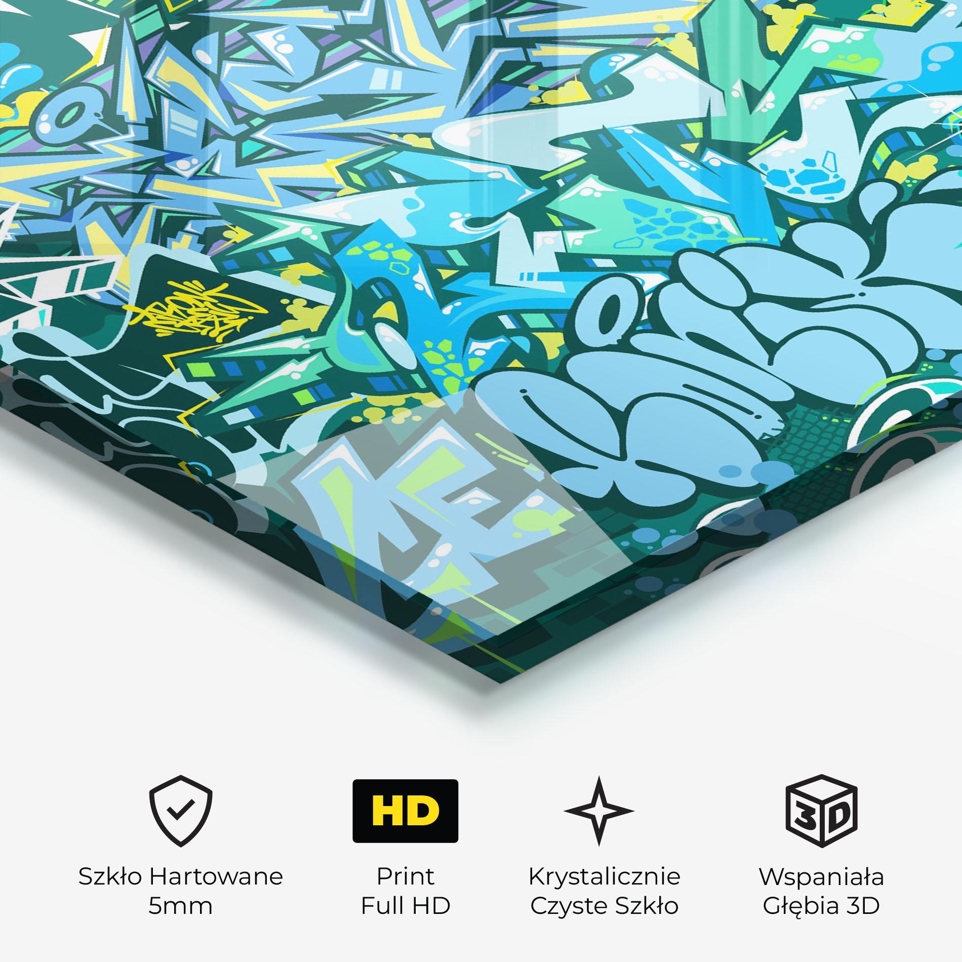 Obraz na Szkle Be One Graffiti mockup 3