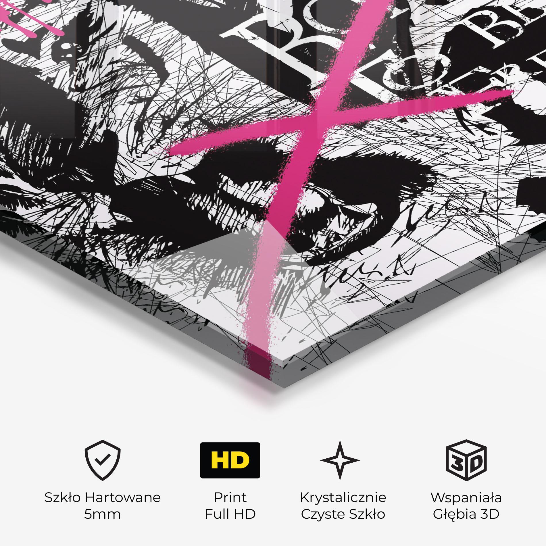 Obraz na Szkle Born Free Graffiti mockup 3