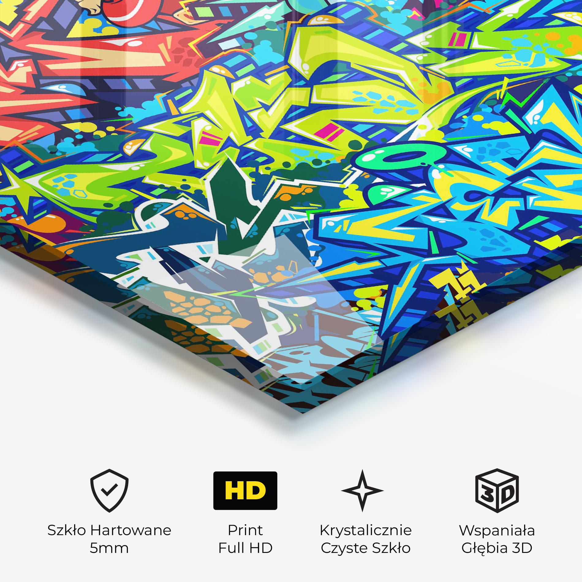 Obraz na Szkle Colorful Graffiti mockup 3