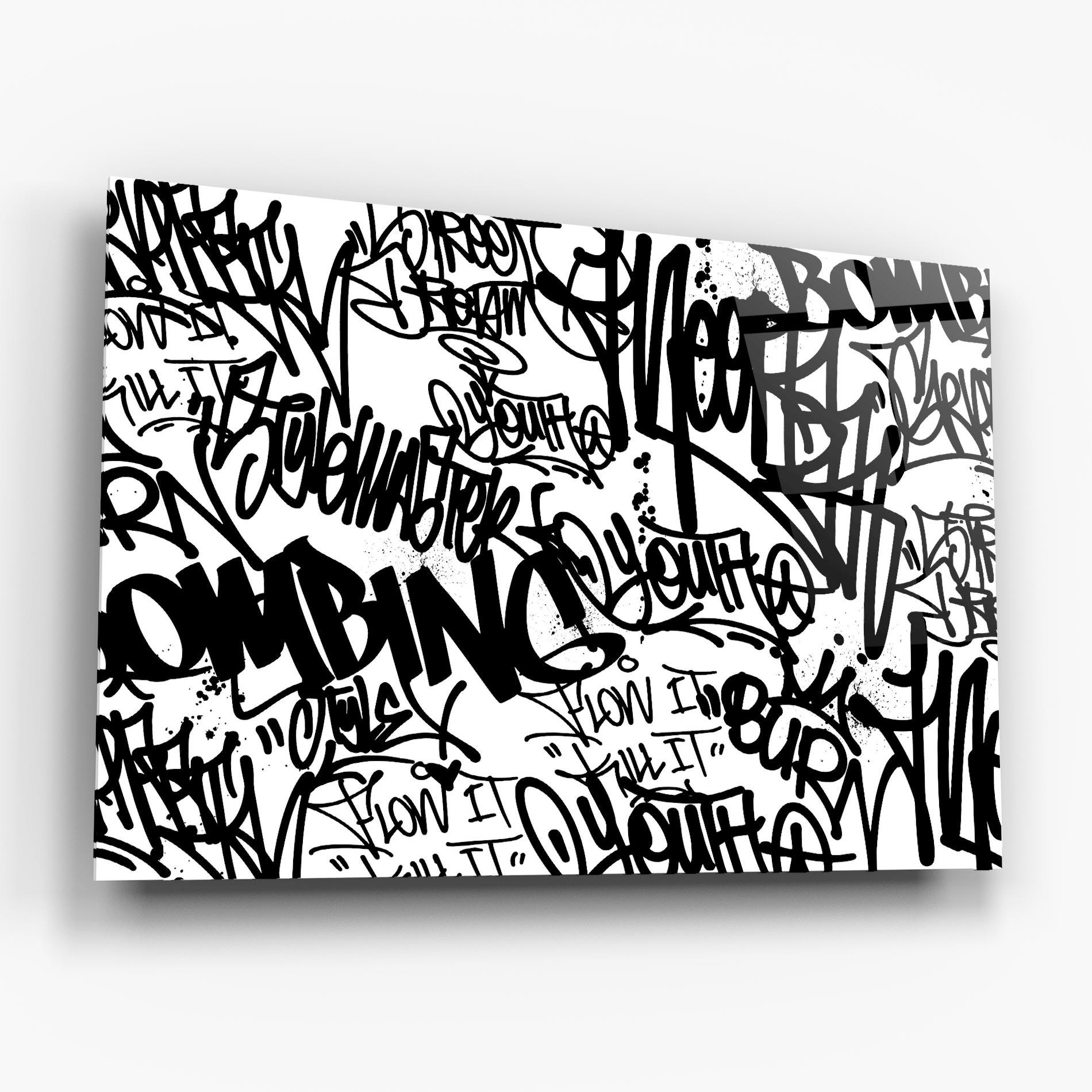 Obraz na Szkle Black Tags mockup 6