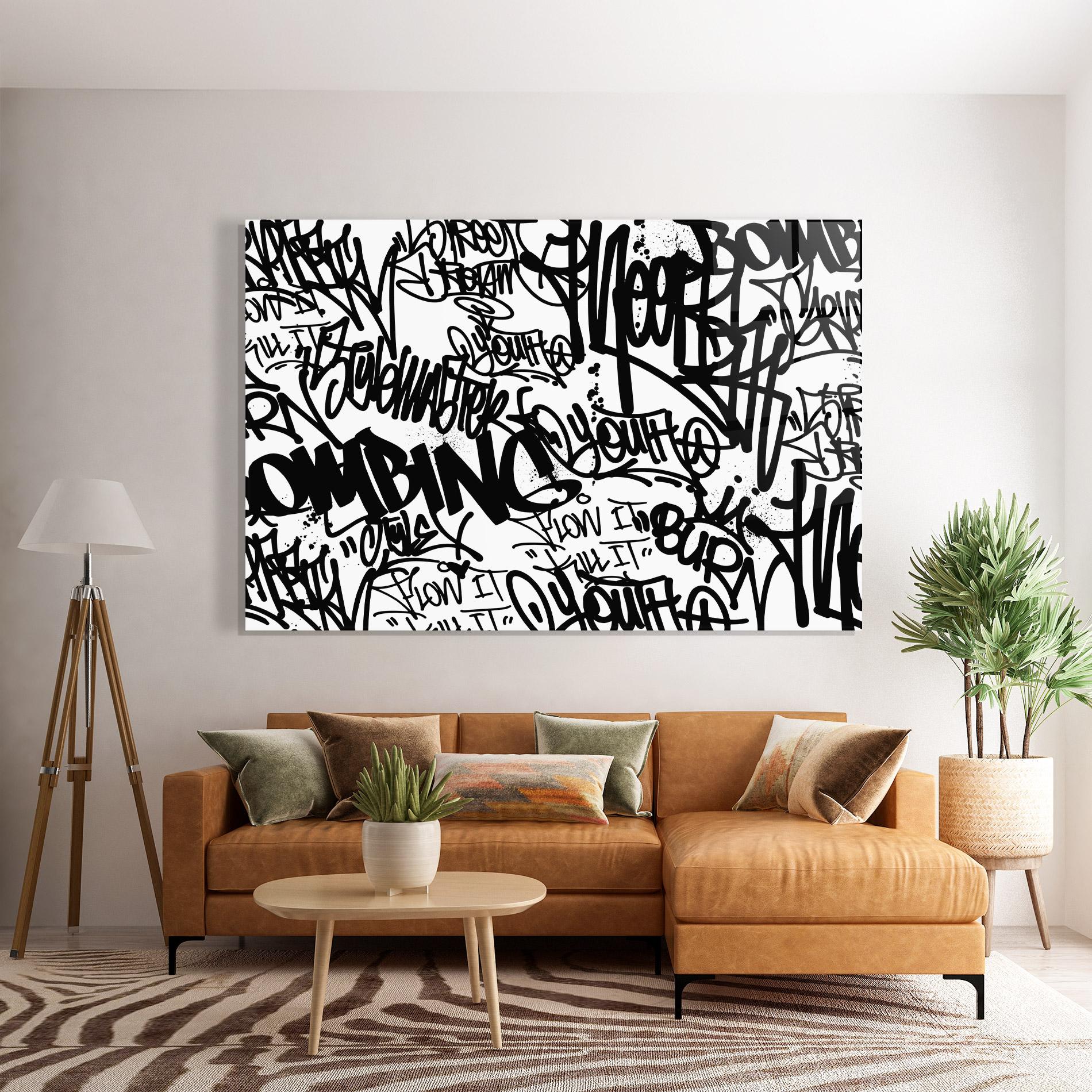 Obraz na Szkle Black Tags mockup 7