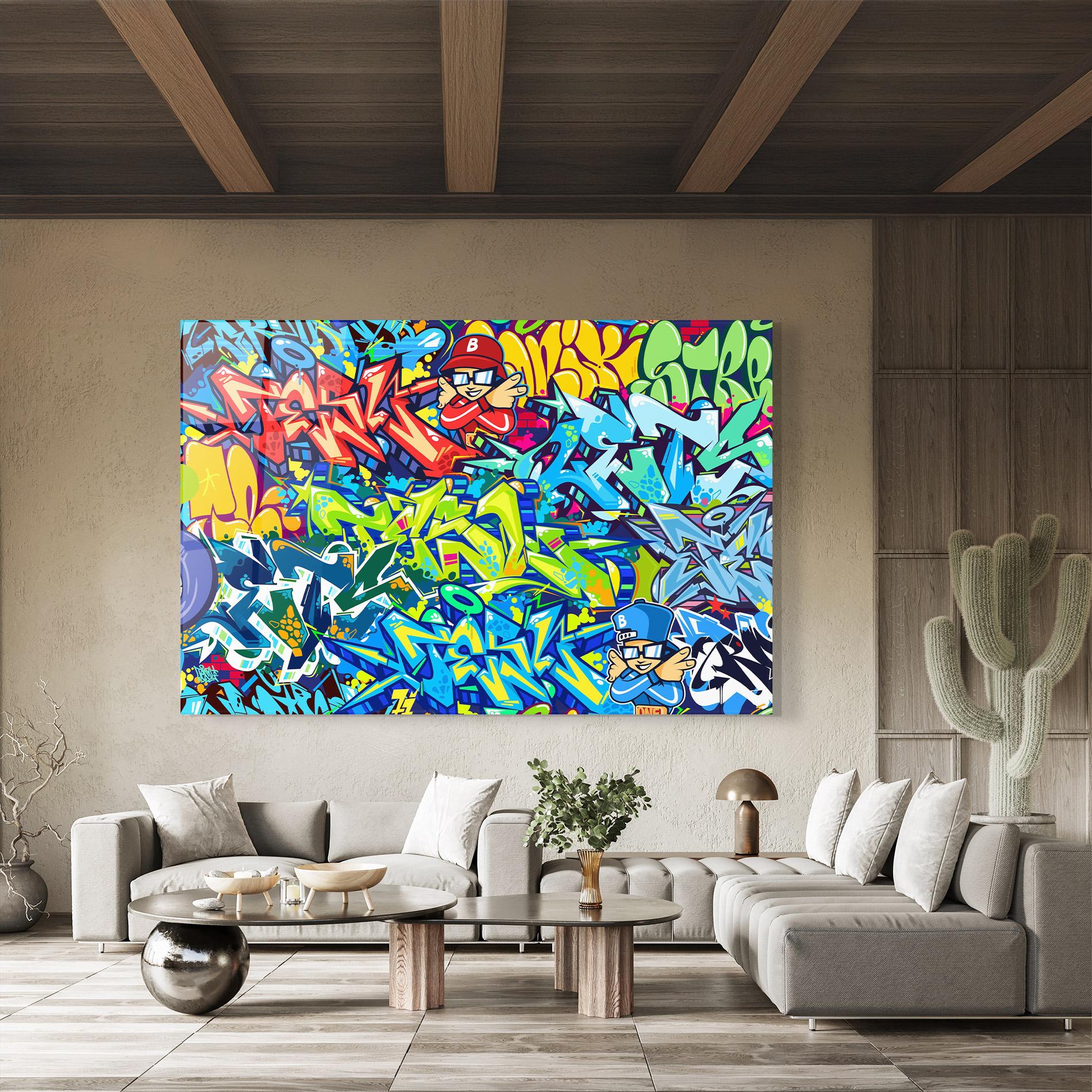 Obraz na Szkle Colorful Graffiti mockup 8