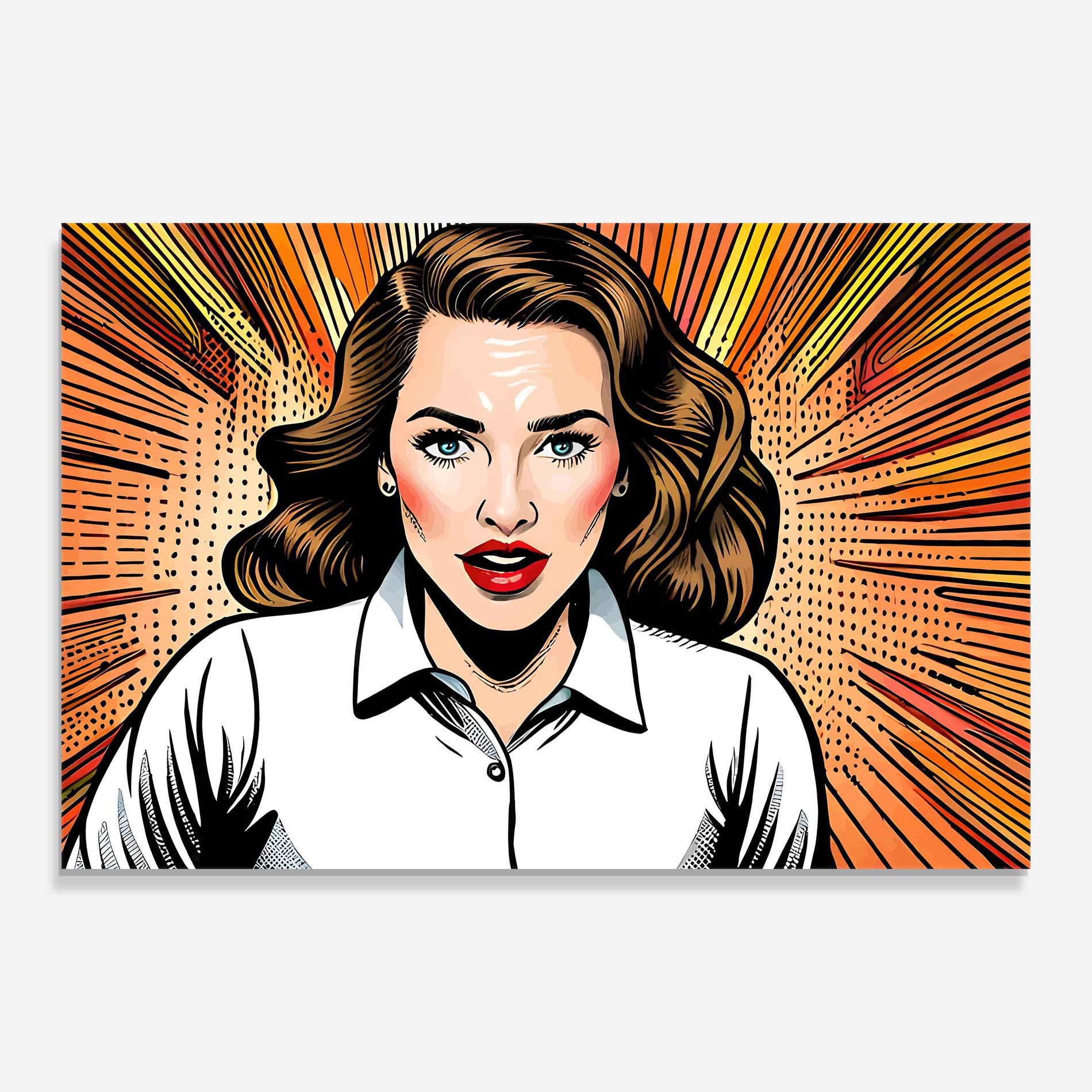 Obraz na Szkle Blue Eye Pop Art mockup 0