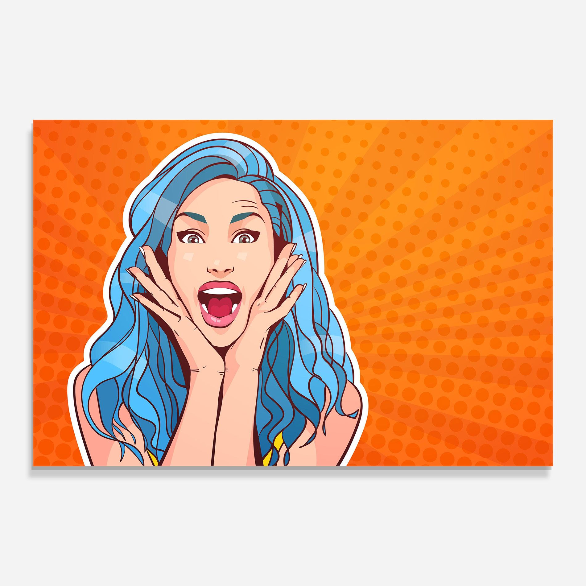 Blue Hair Surprised mockup 0