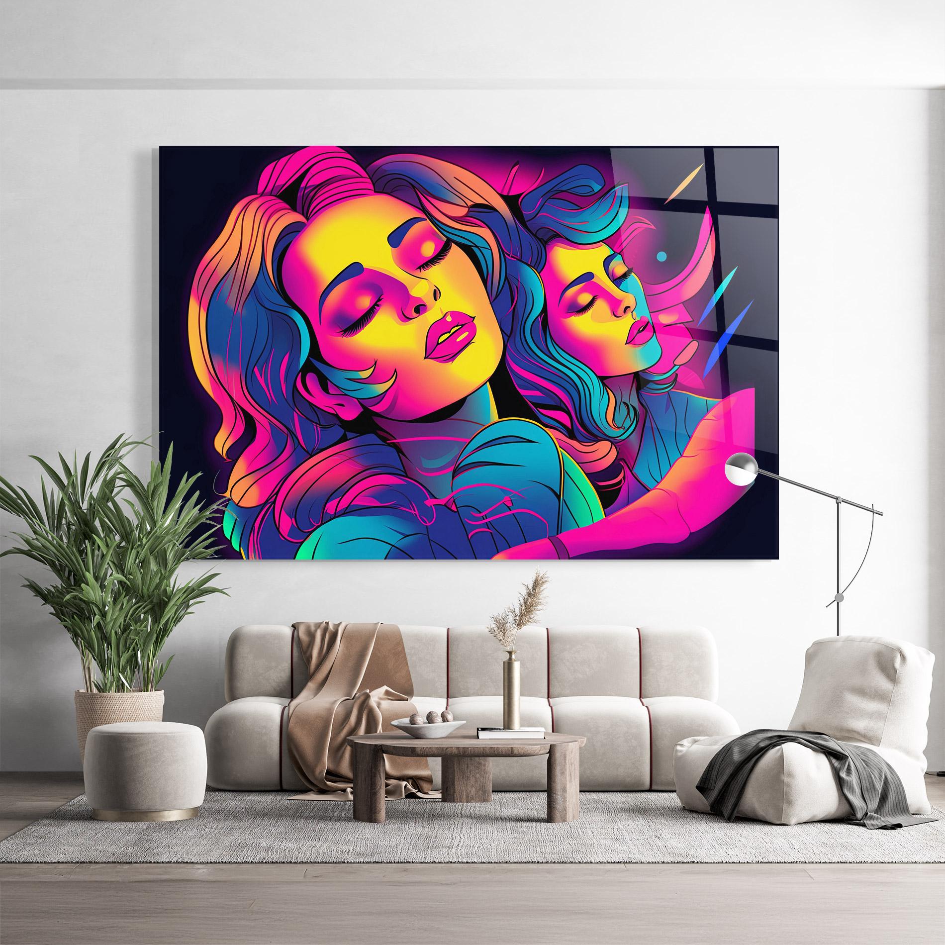 Obraz na Szkle Glowing Pop Woman mockup 9