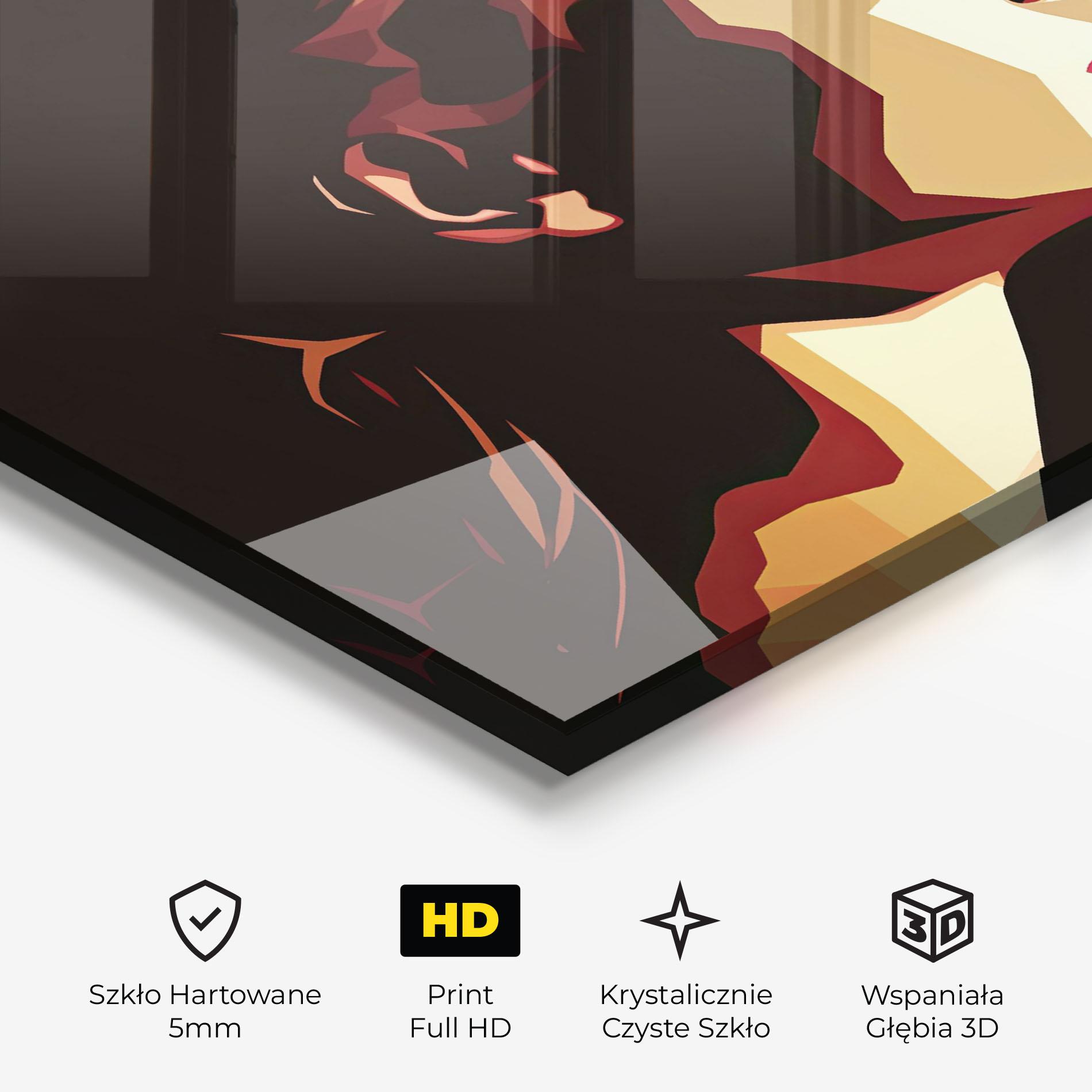 Obraz na Szkle Cream Red Pop Art mockup 3