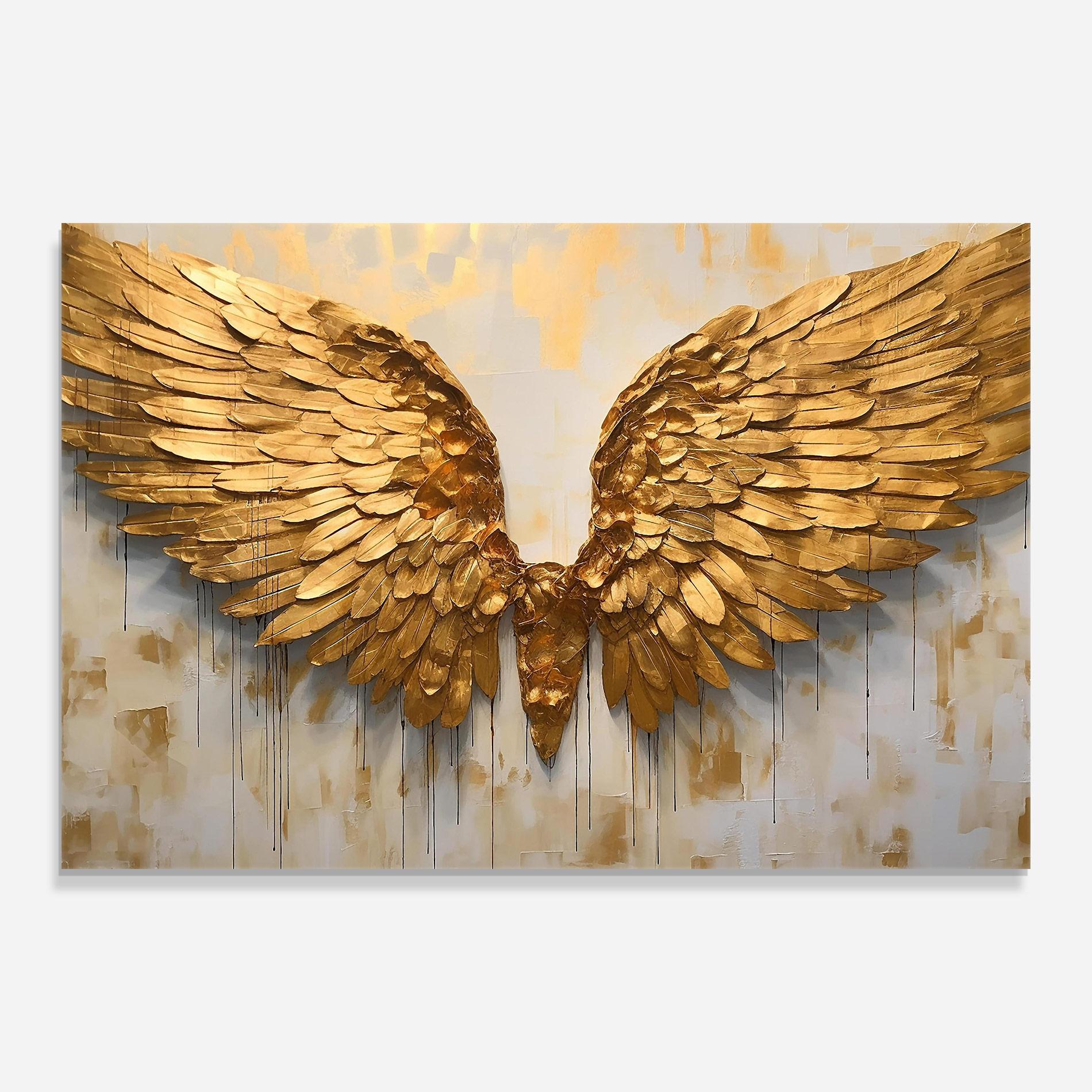 Obraz na Szkle Golden Wings Art mockup 0