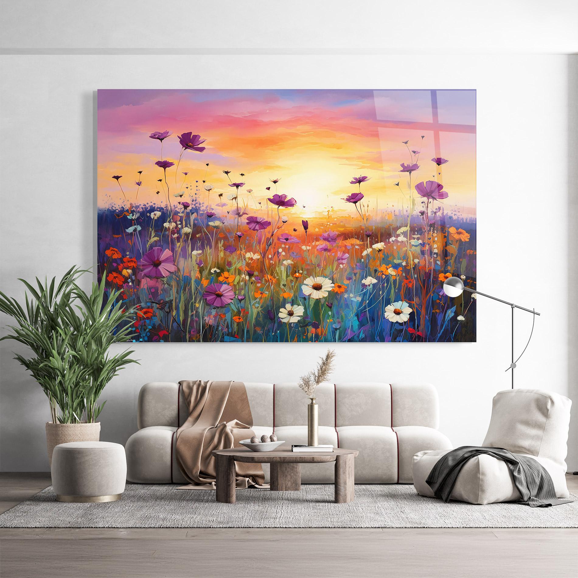 Obraz na Szkle Dreamy Field Flowers mockup 9