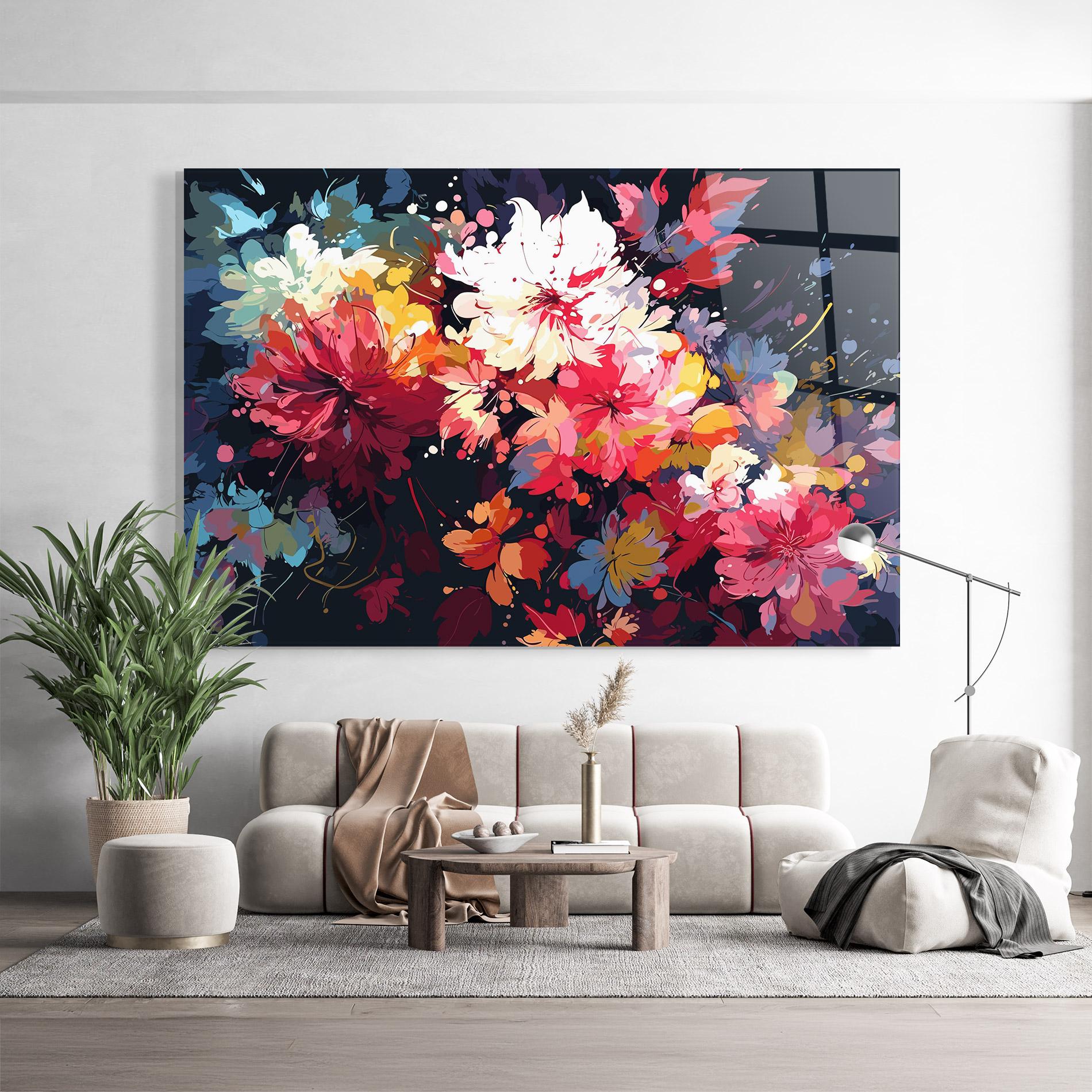 Obraz na Szkle Flower Art Texture mockup 9