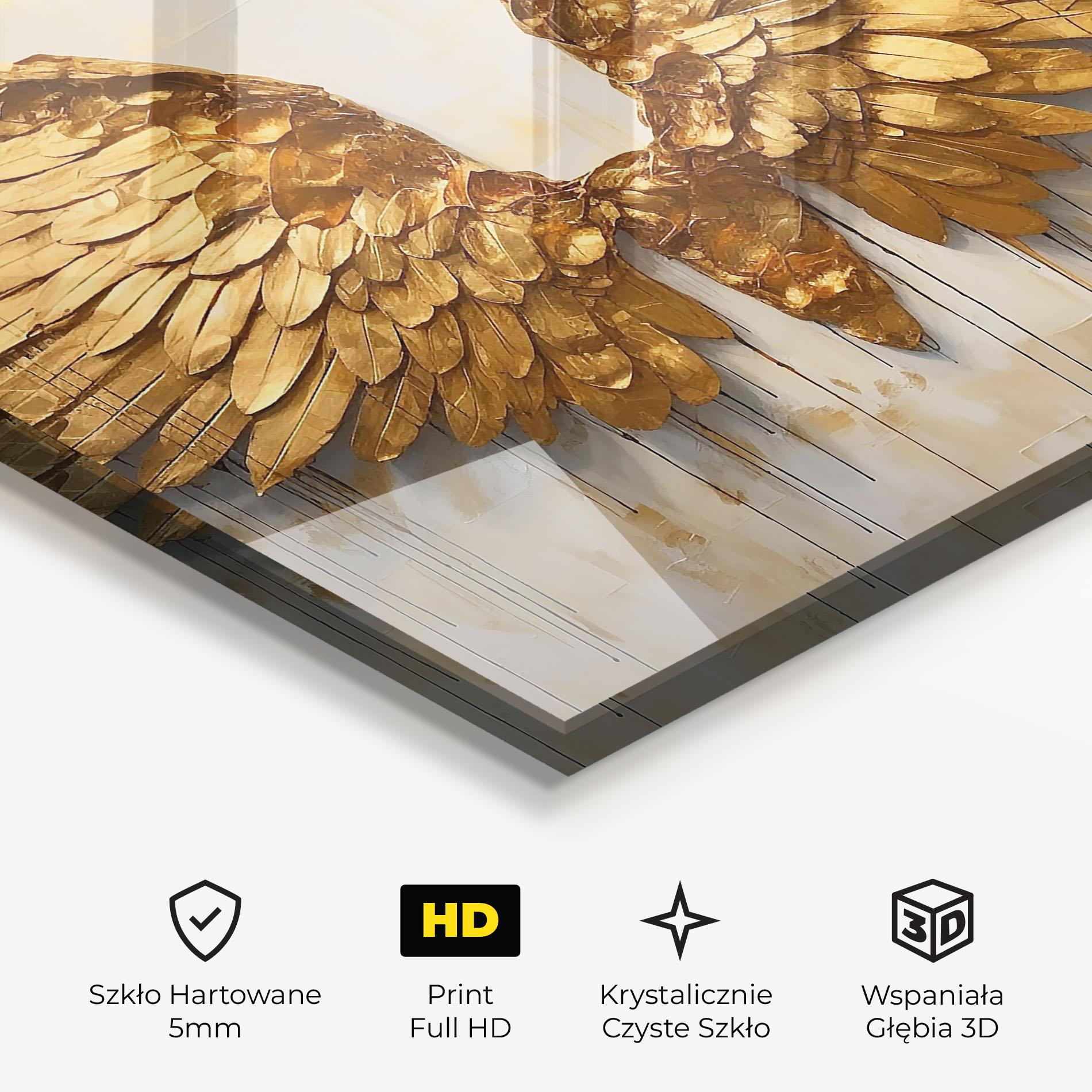 Obraz na Szkle Golden Wings Art mockup 3