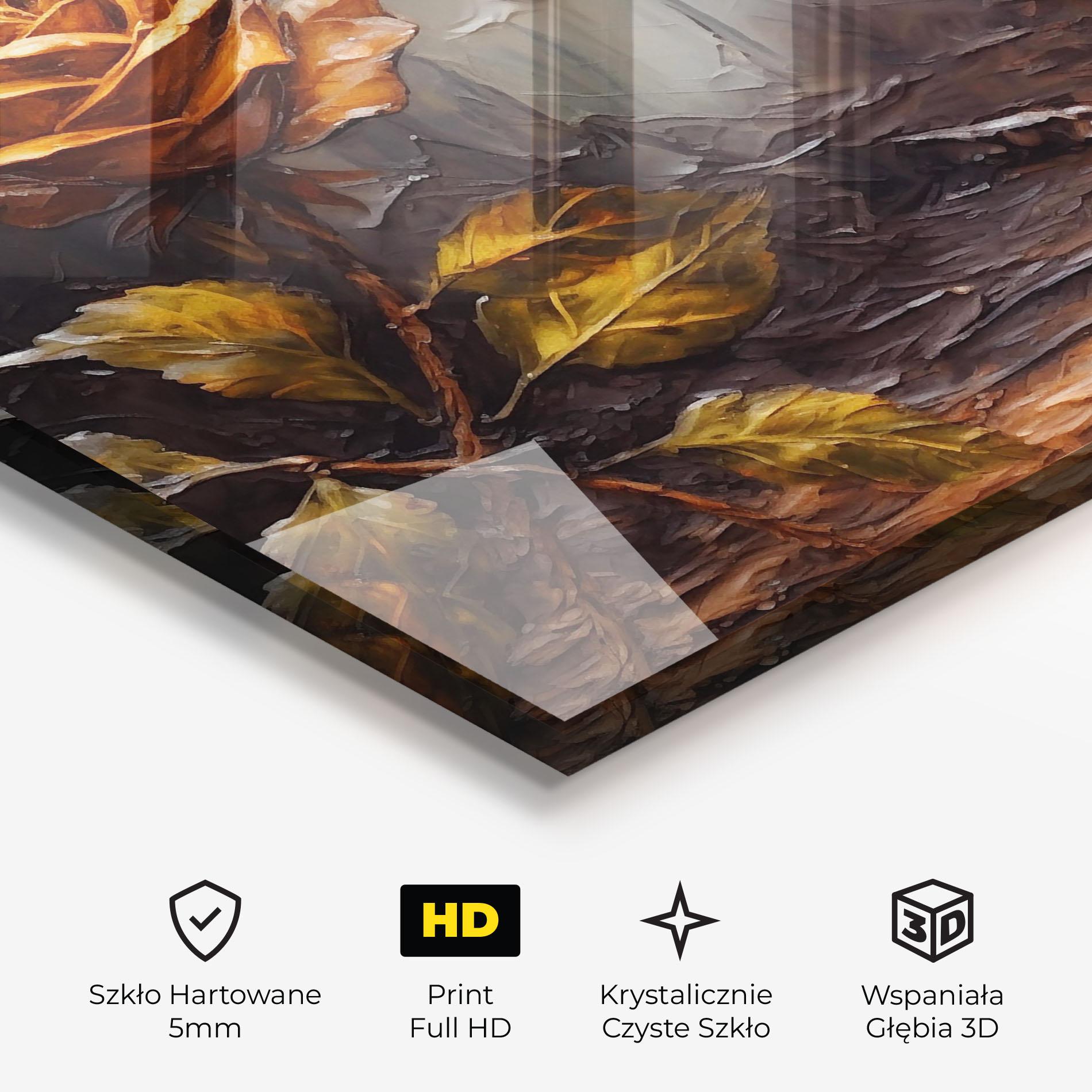 Obraz na Szkle Orange Rose Art mockup 3