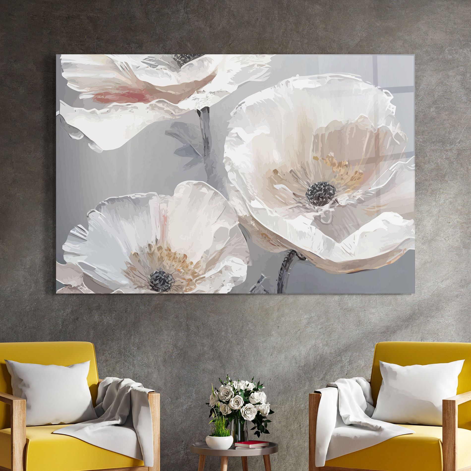 Cream Mix Flower mockup 4