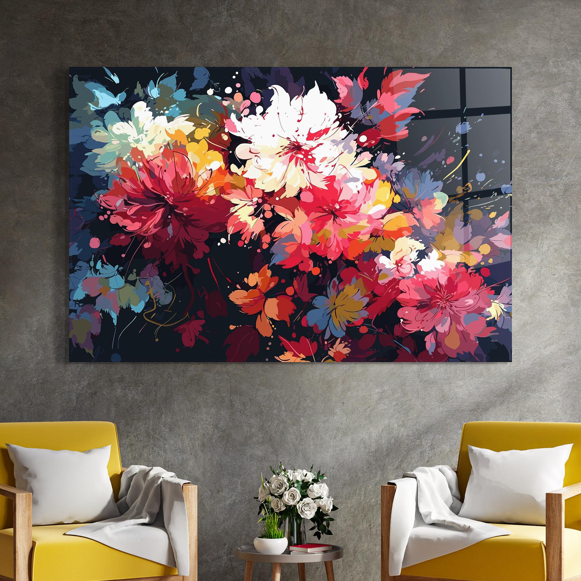 Obraz na Szkle Flower Art Texture mockup 4