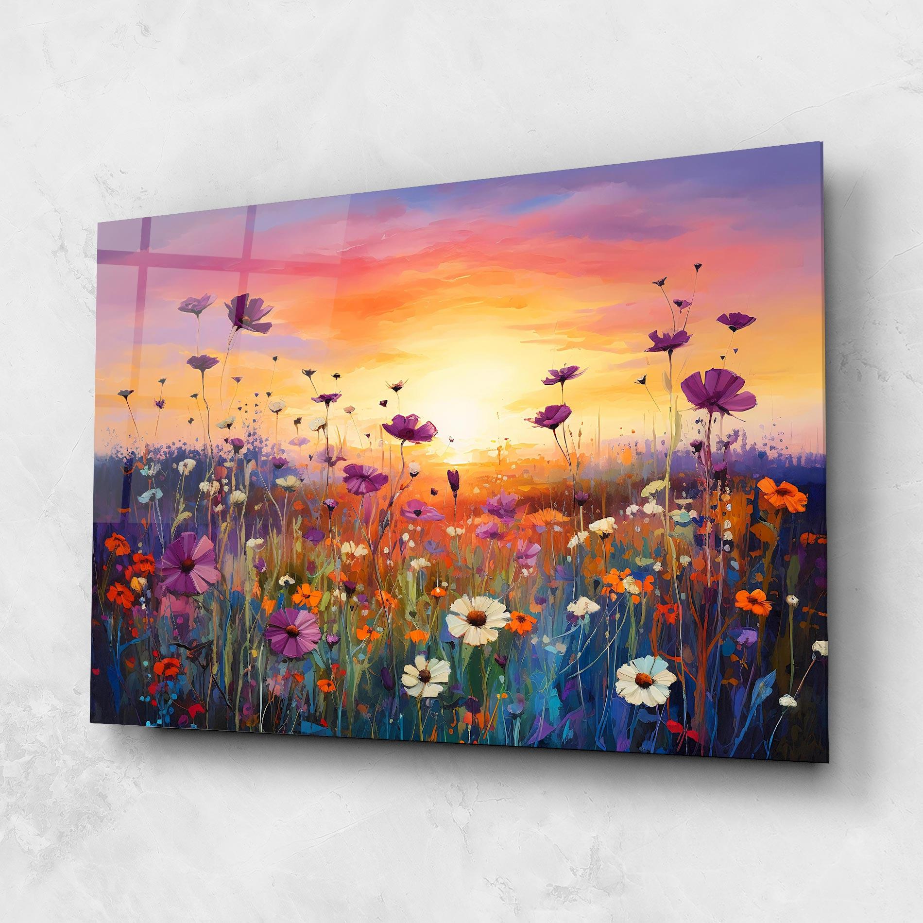 Obraz na Szkle Dreamy Field Flowers mockup 1