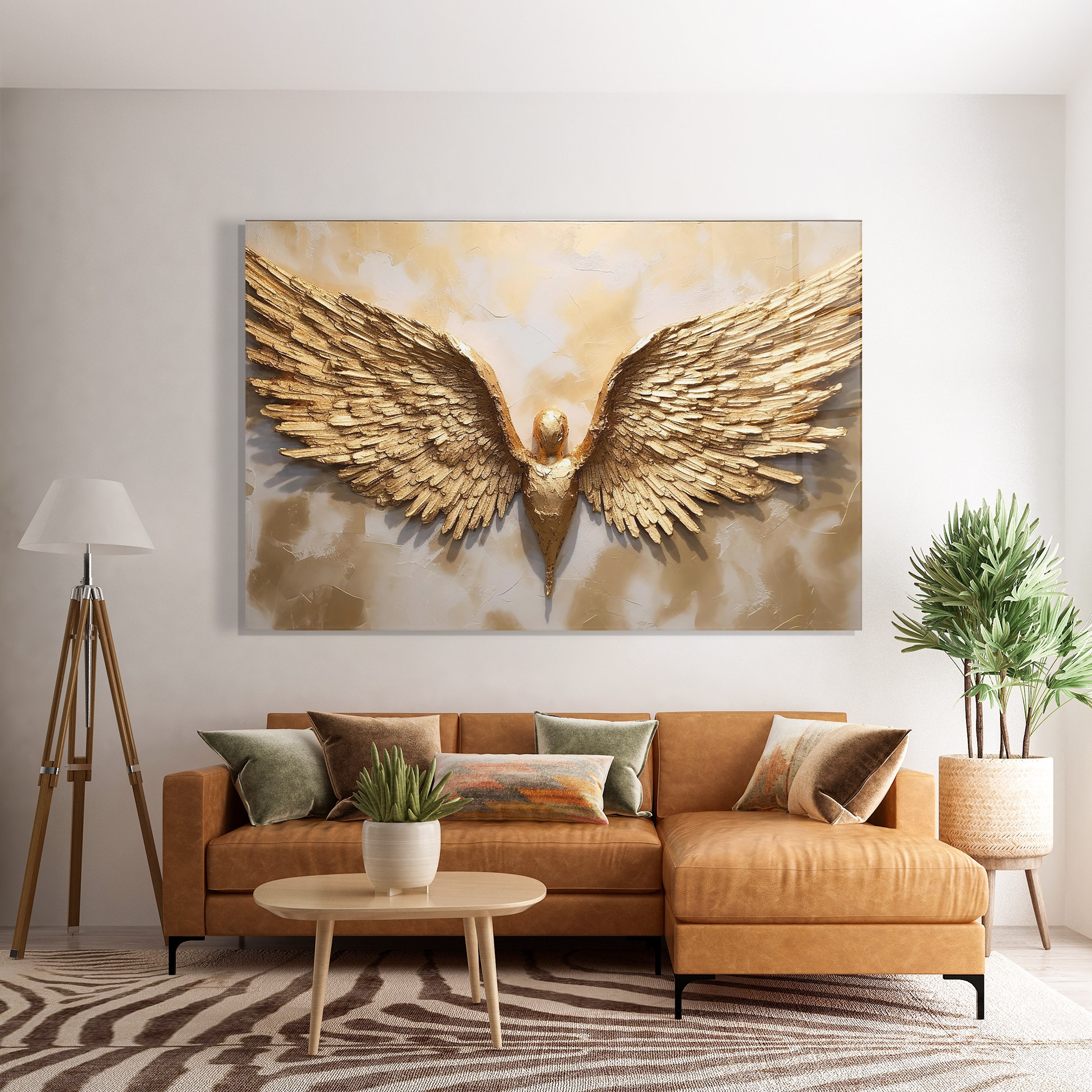 Obraz na szkle Beautiful Gold Wings