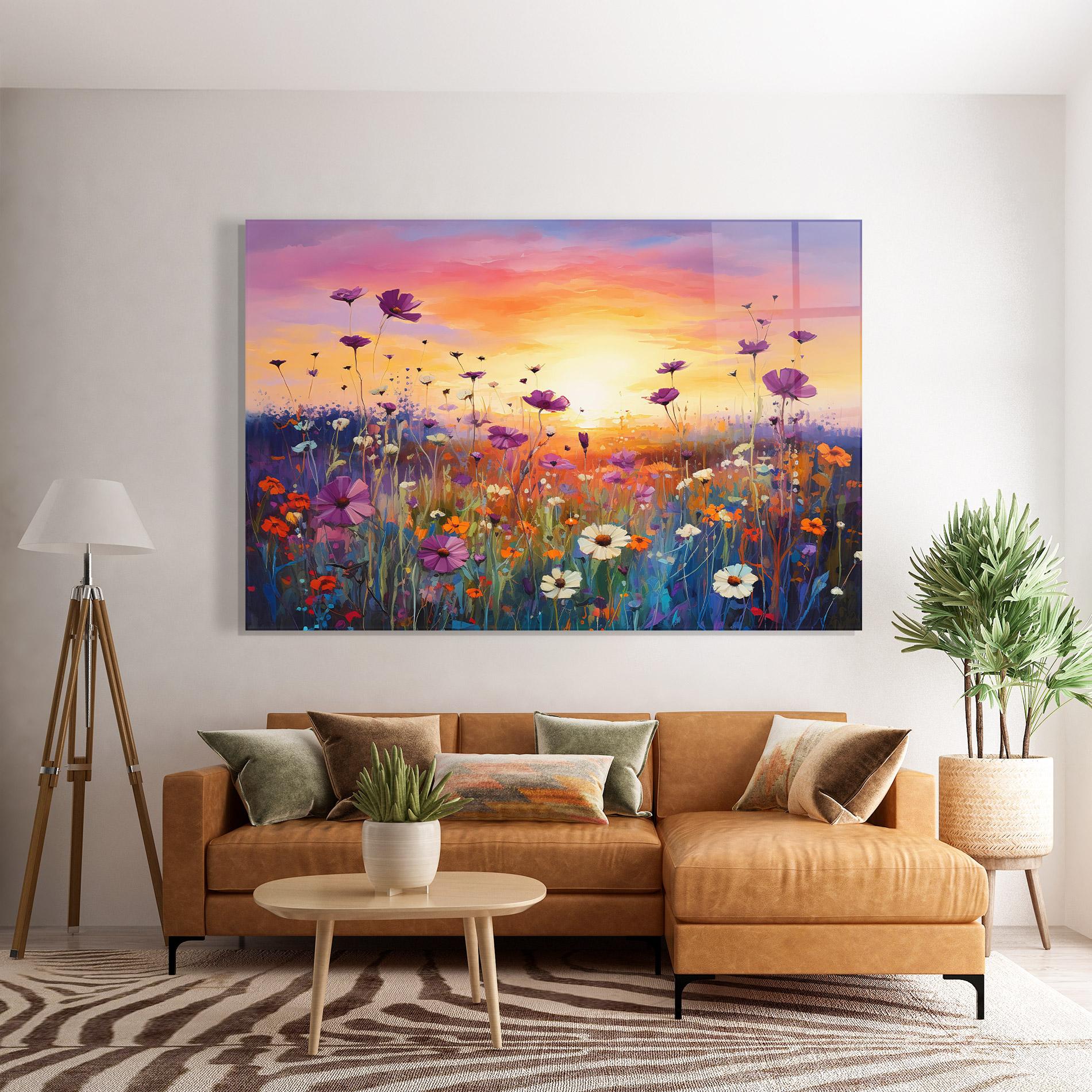 Obraz na Szkle Dreamy Field Flowers mockup 7