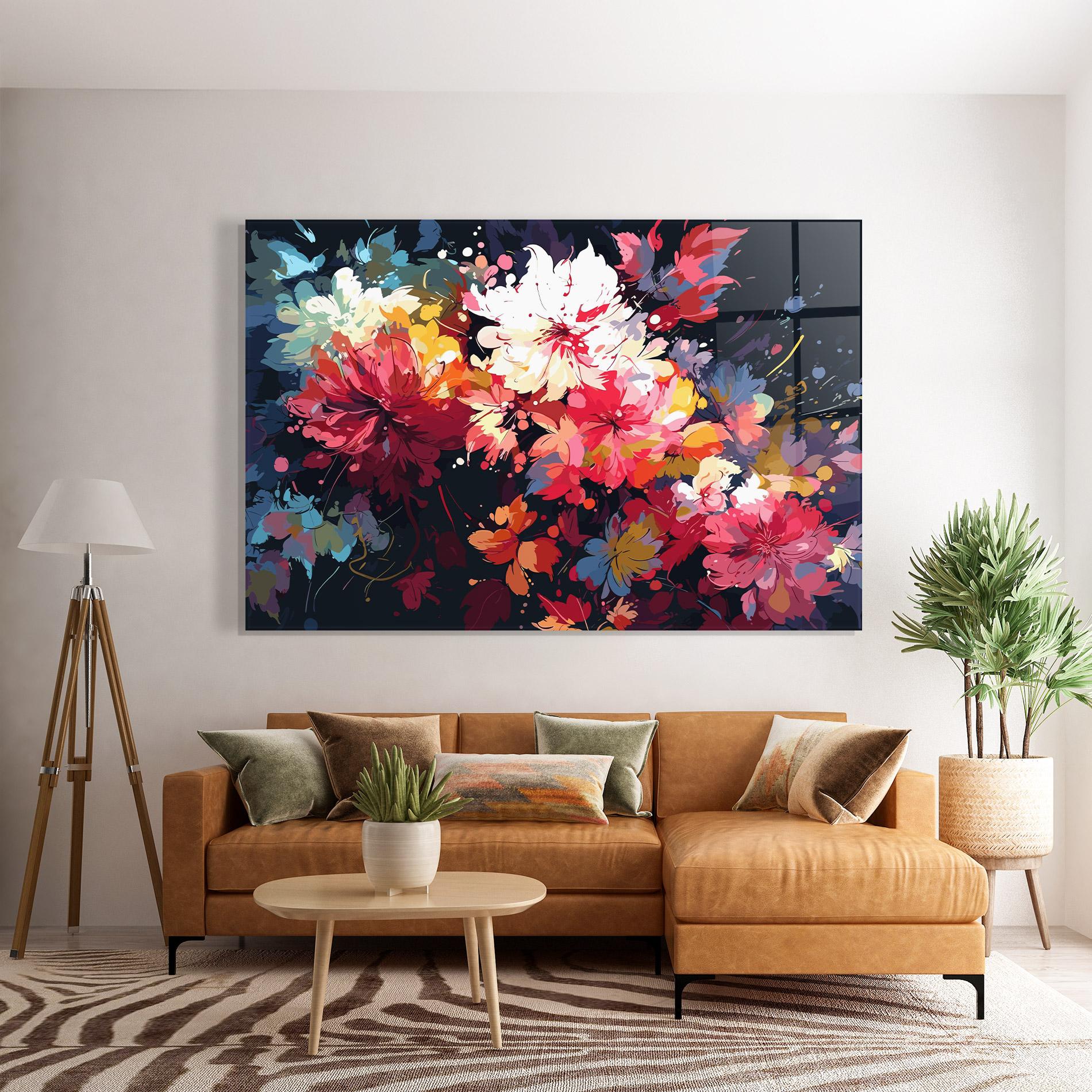 Obraz na Szkle Flower Art Texture mockup 7