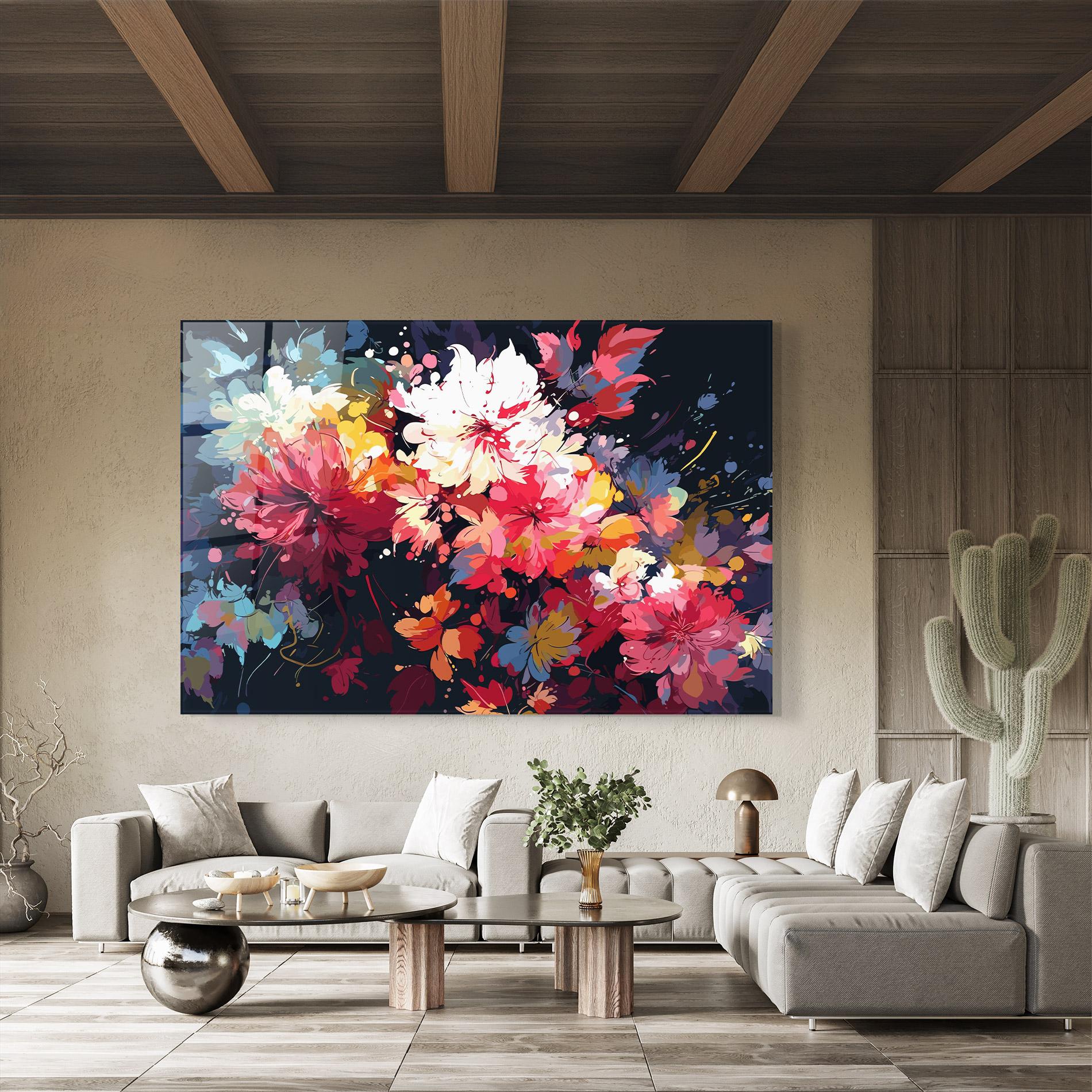 Obraz na Szkle Flower Art Texture mockup 8