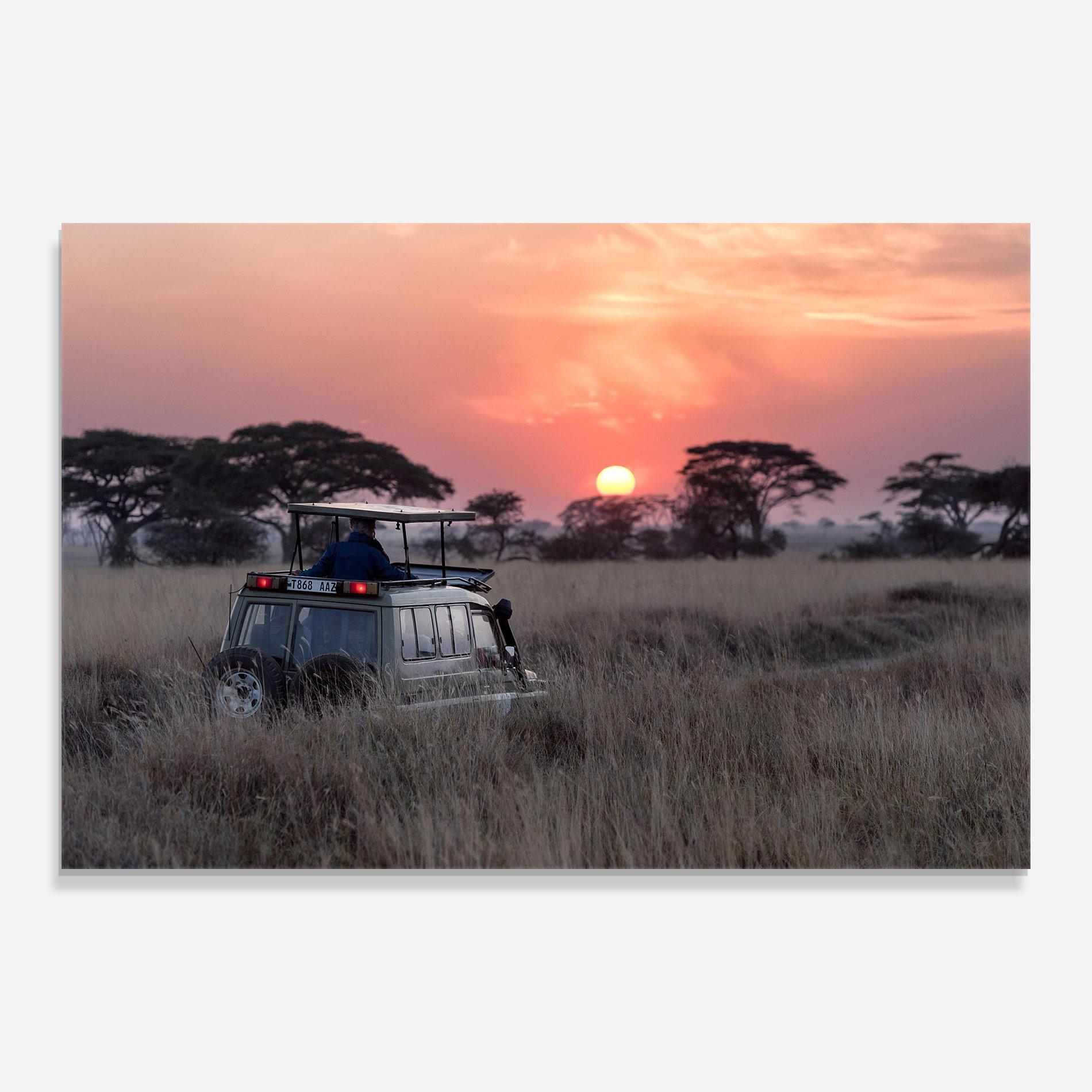 Obraz na Szkle Sunset Wild Car mockup 0