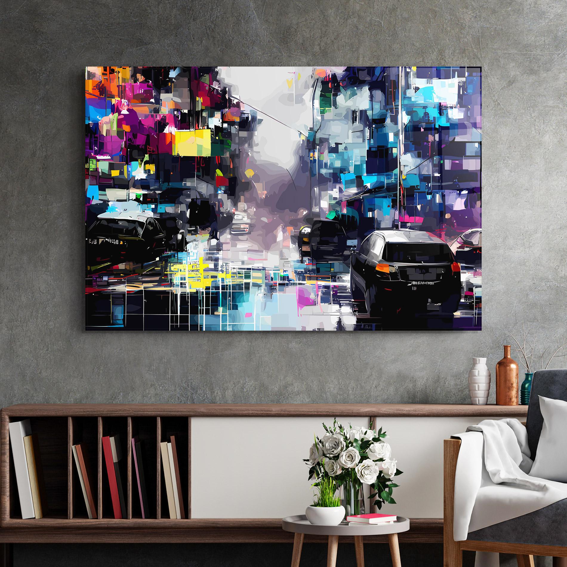 Obraz na Szkle Grunge City Street mockup 2