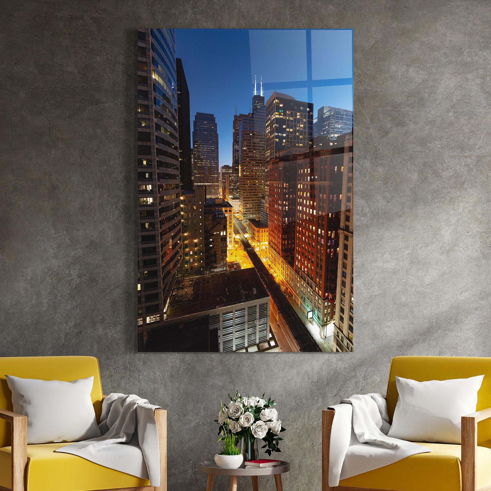 Obraz na Szkle Hight City Building mockup 4