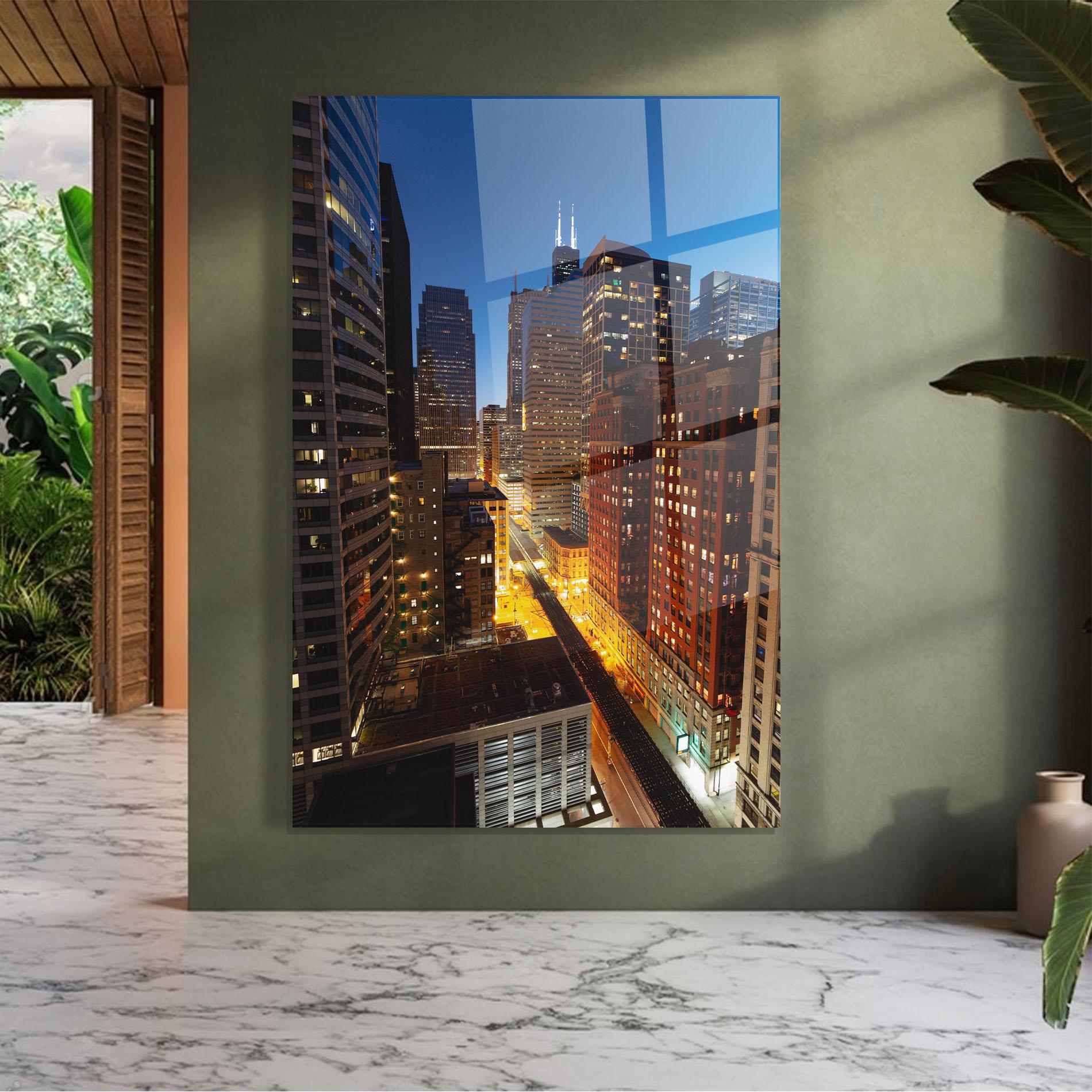 Obraz na Szkle Hight City Building mockup 7