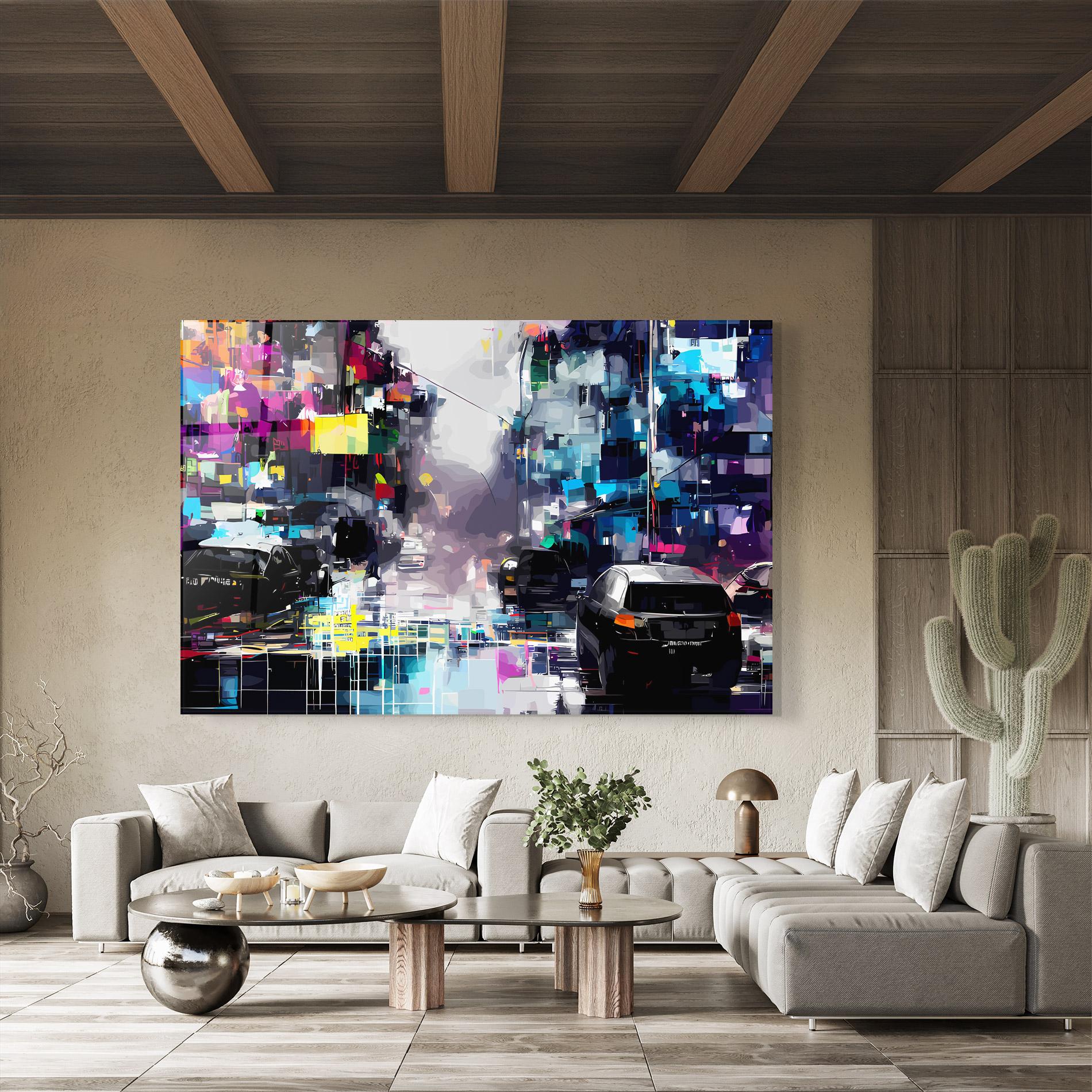 Obraz na Szkle Grunge City Street mockup 8