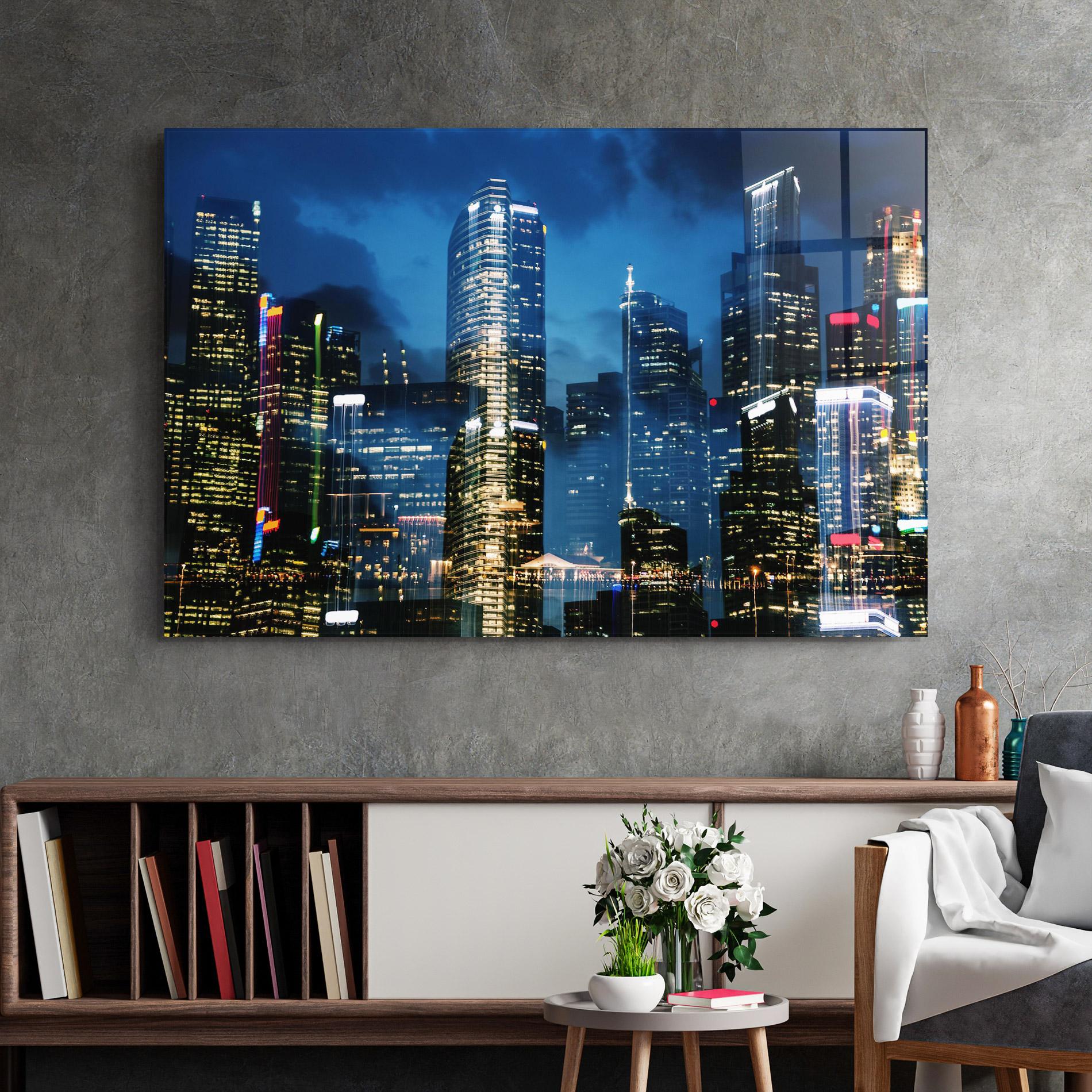 Obraz na Szkle Singapore Night mockup 2