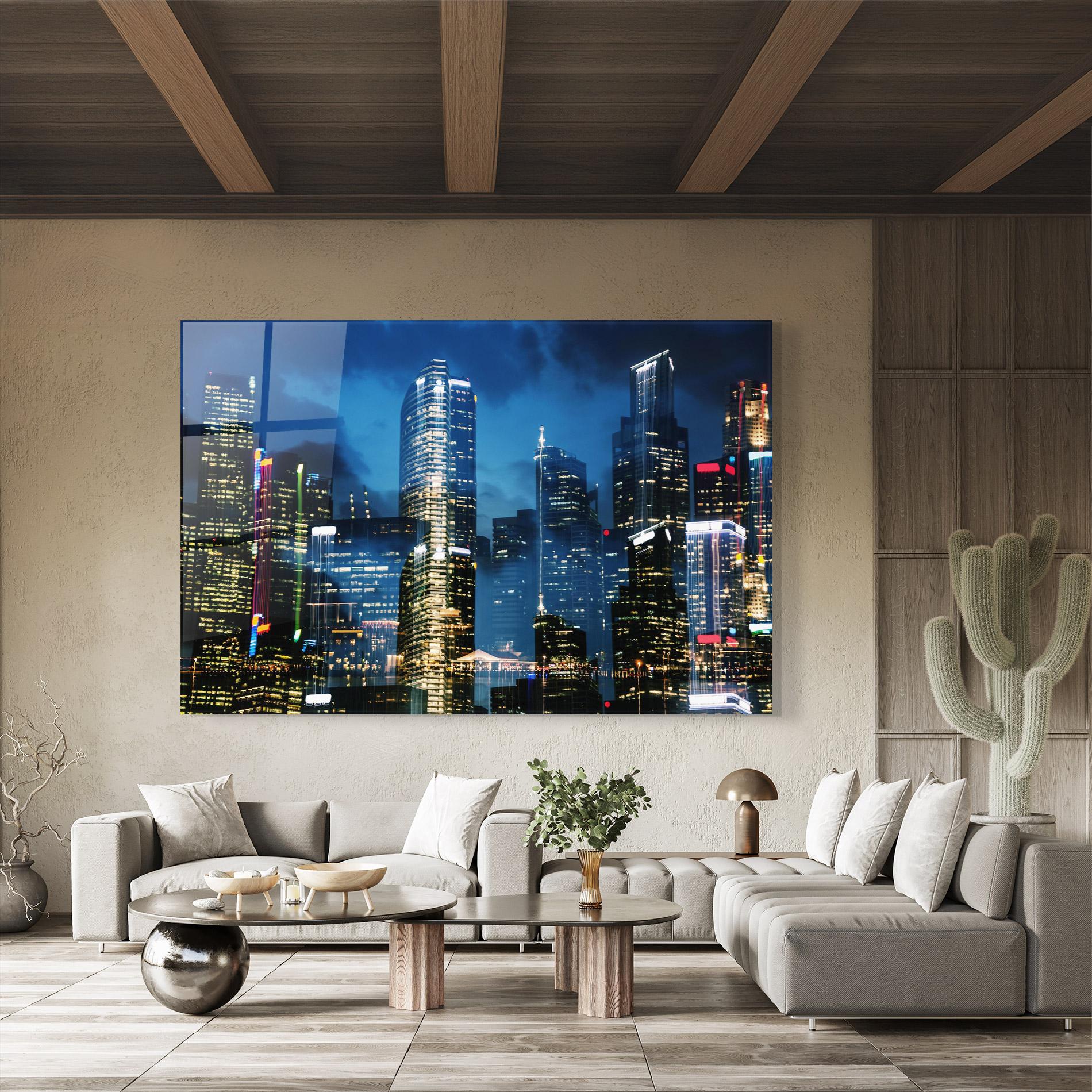 Obraz na Szkle Singapore Night mockup 8