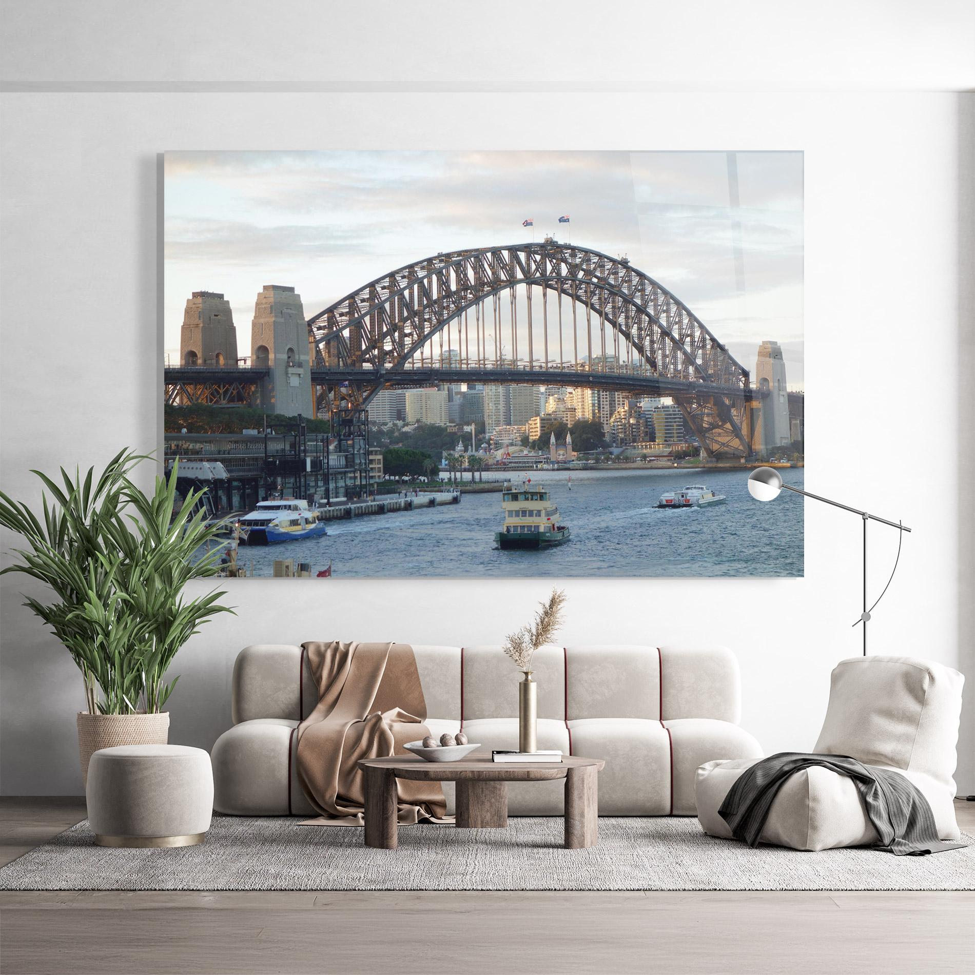 Obraz na Szkle Harbour Bridge View mockup 9