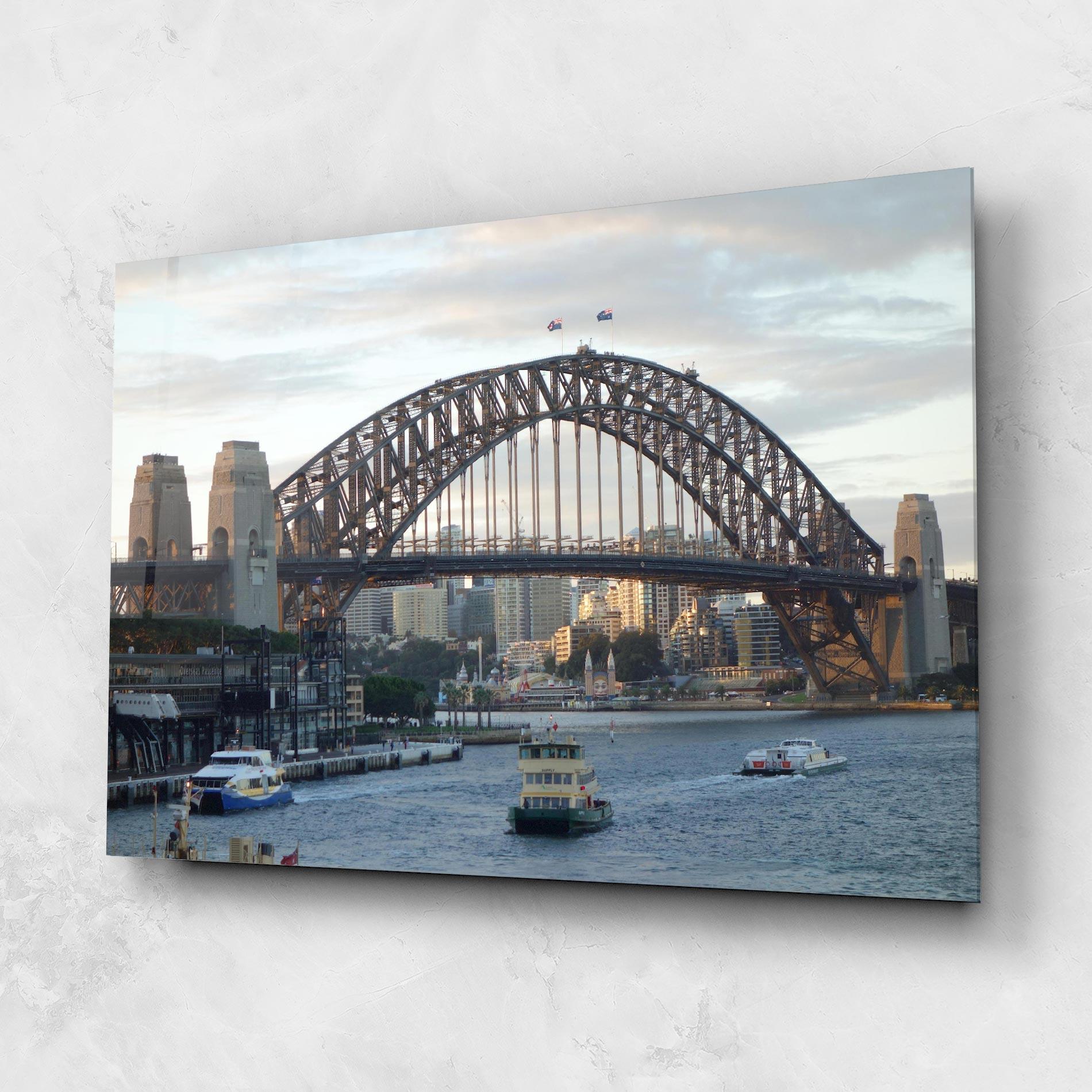 Obraz na Szkle Harbour Bridge View mockup 1