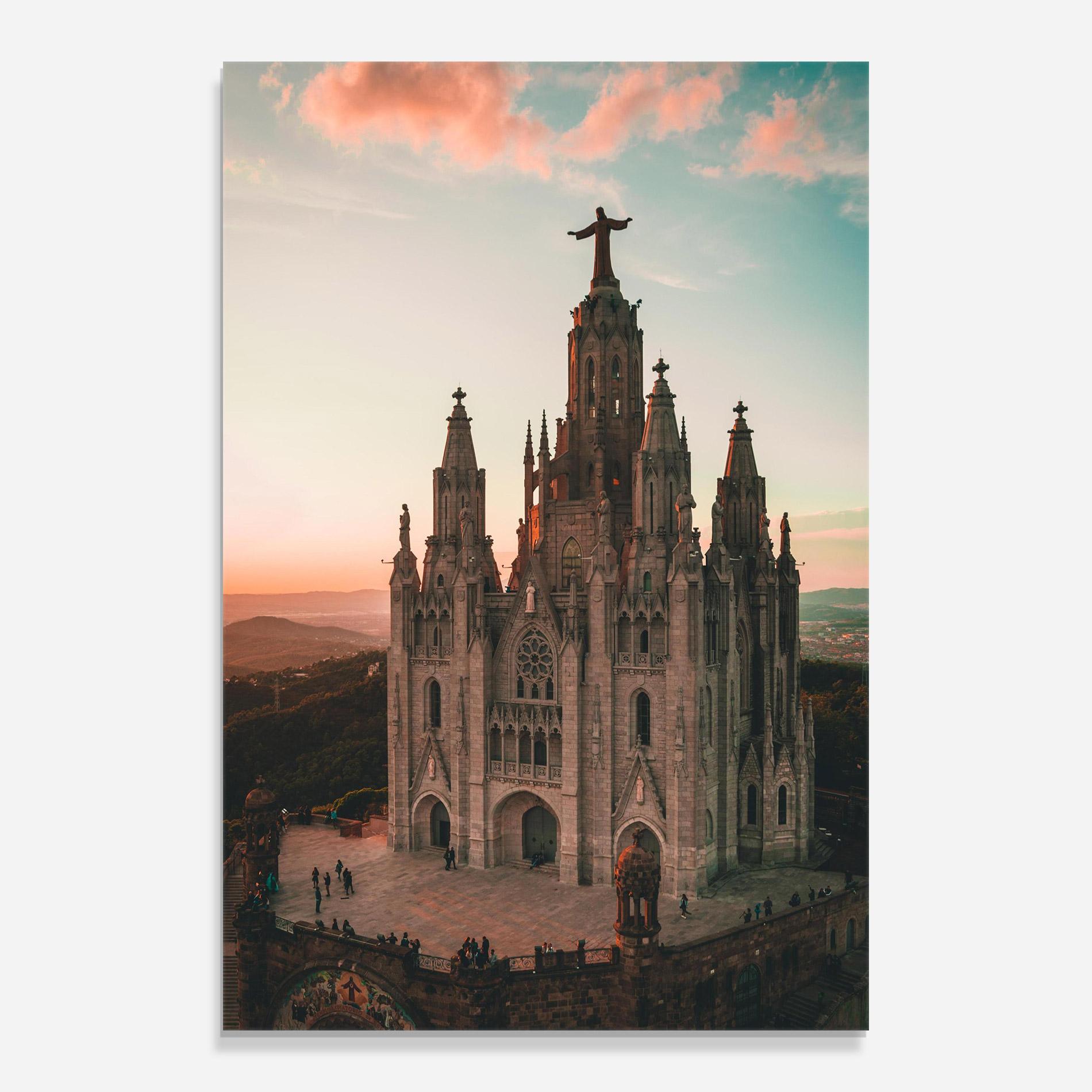 Obraz na Szkle Tibidabo Barcelona mockup 0