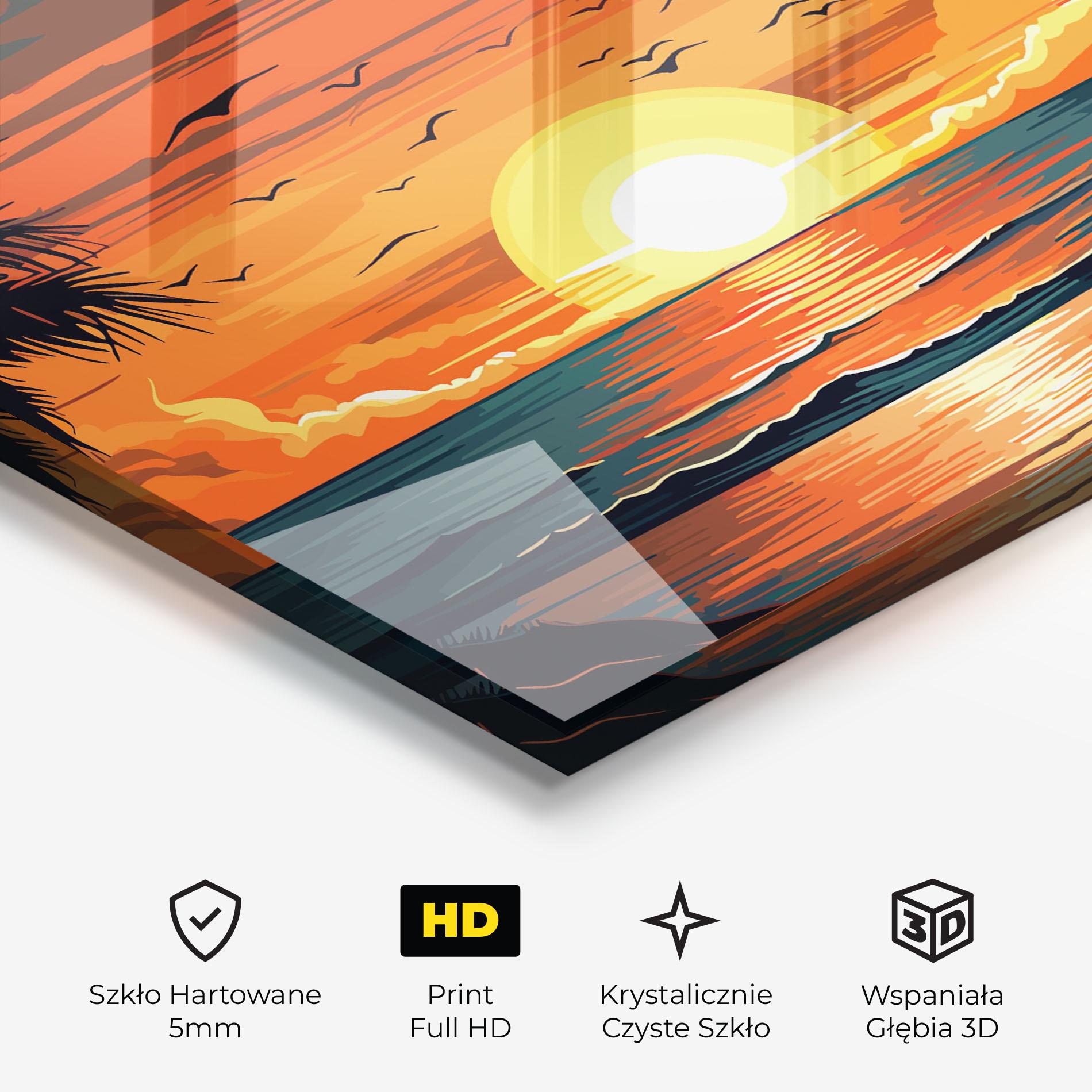 Obraz na Szkle Amazing Sunset View mockup 3