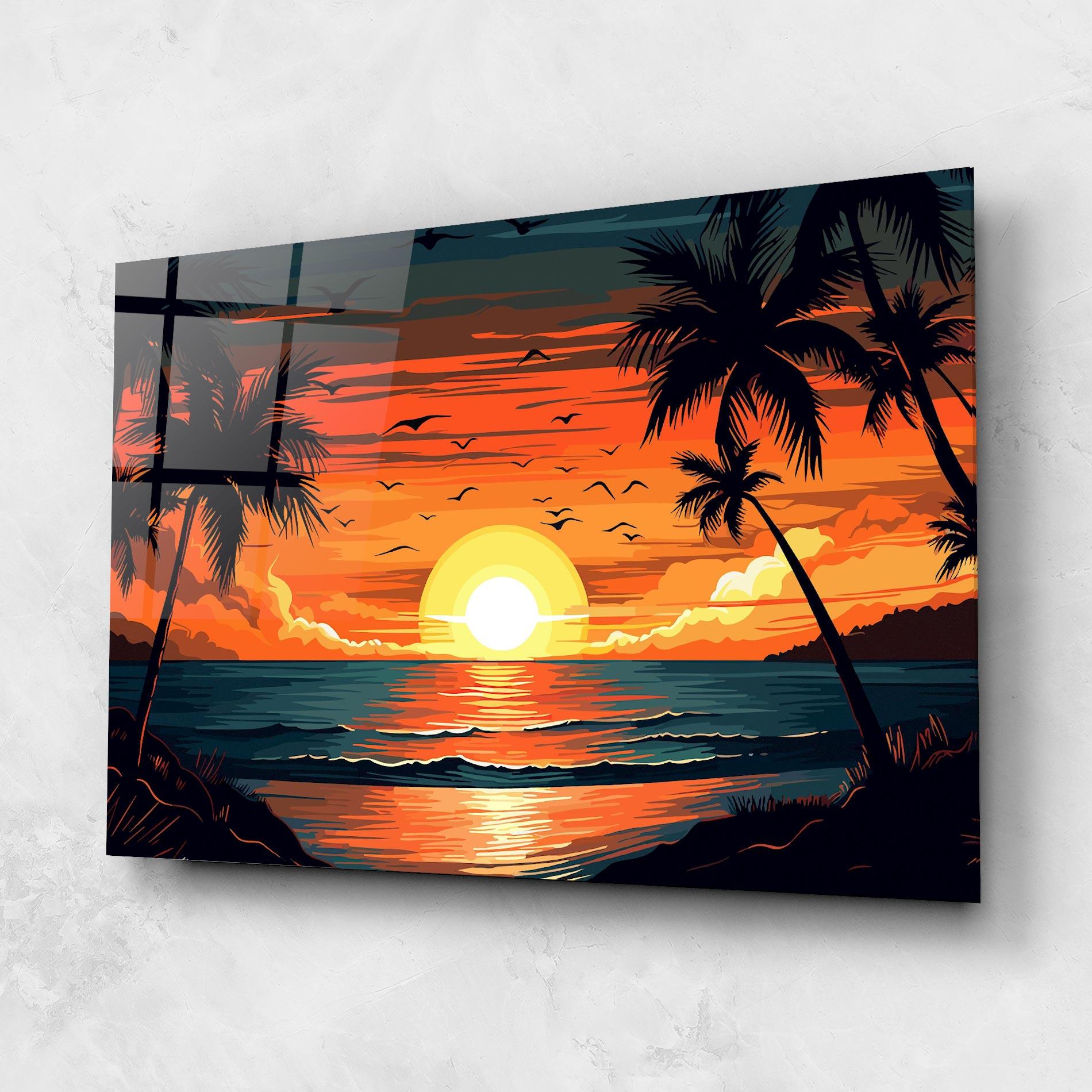 Obraz na Szkle Amazing Sunset View mockup 1