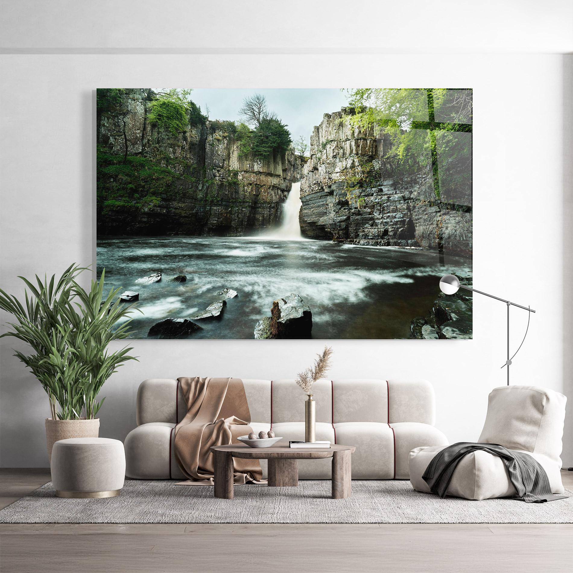 Obraz na Szkle Beautiful Water Falling mockup 9