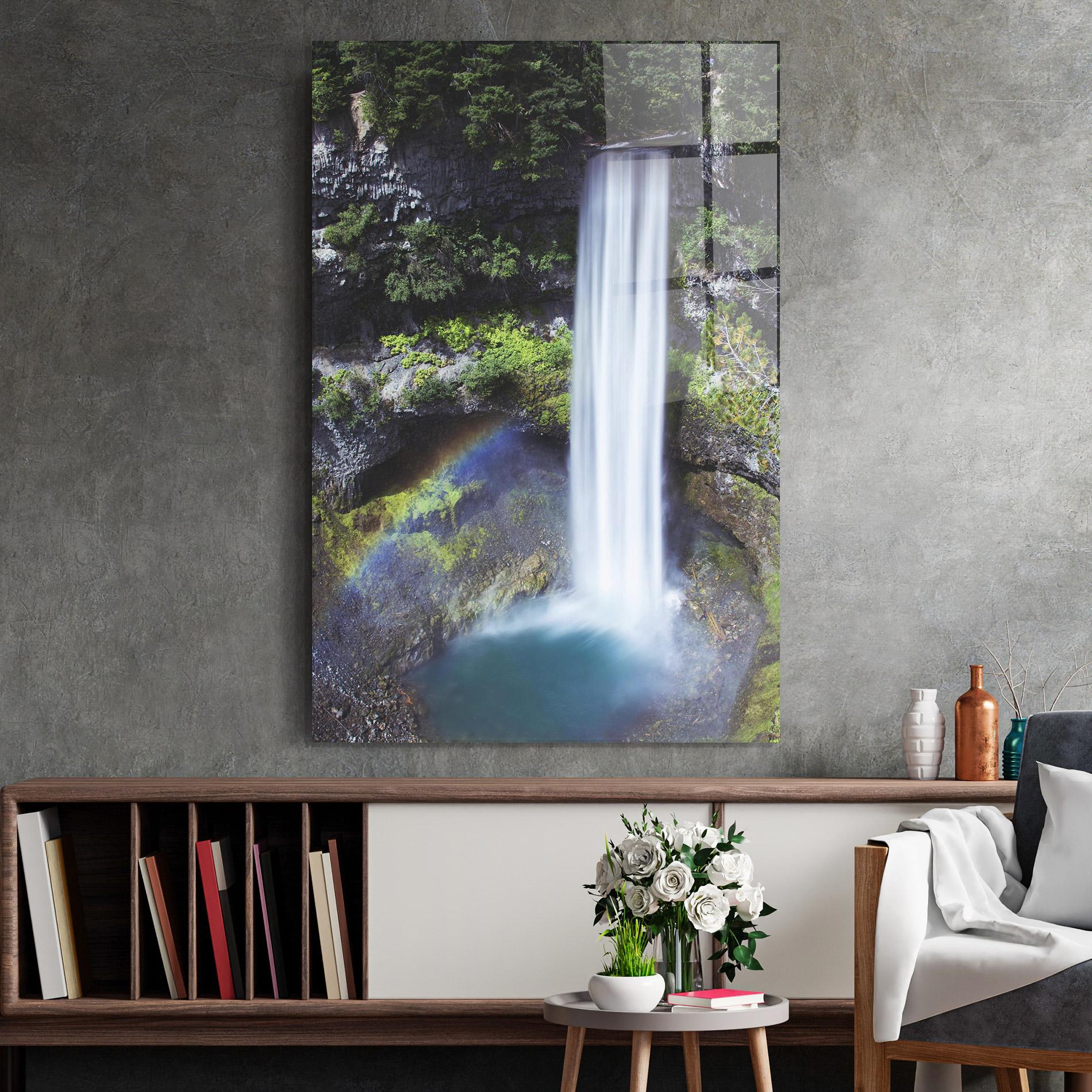 Obraz na Szkle Pretty Rainbow Waterfall mockup 2