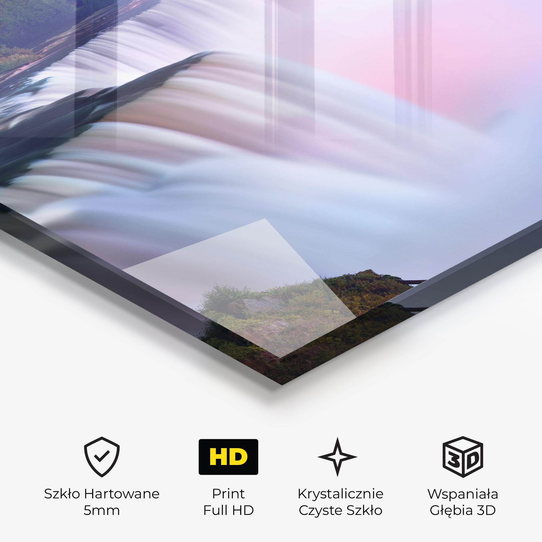 Obraz na Szkle Dreamy Purple Waterfall mockup 3