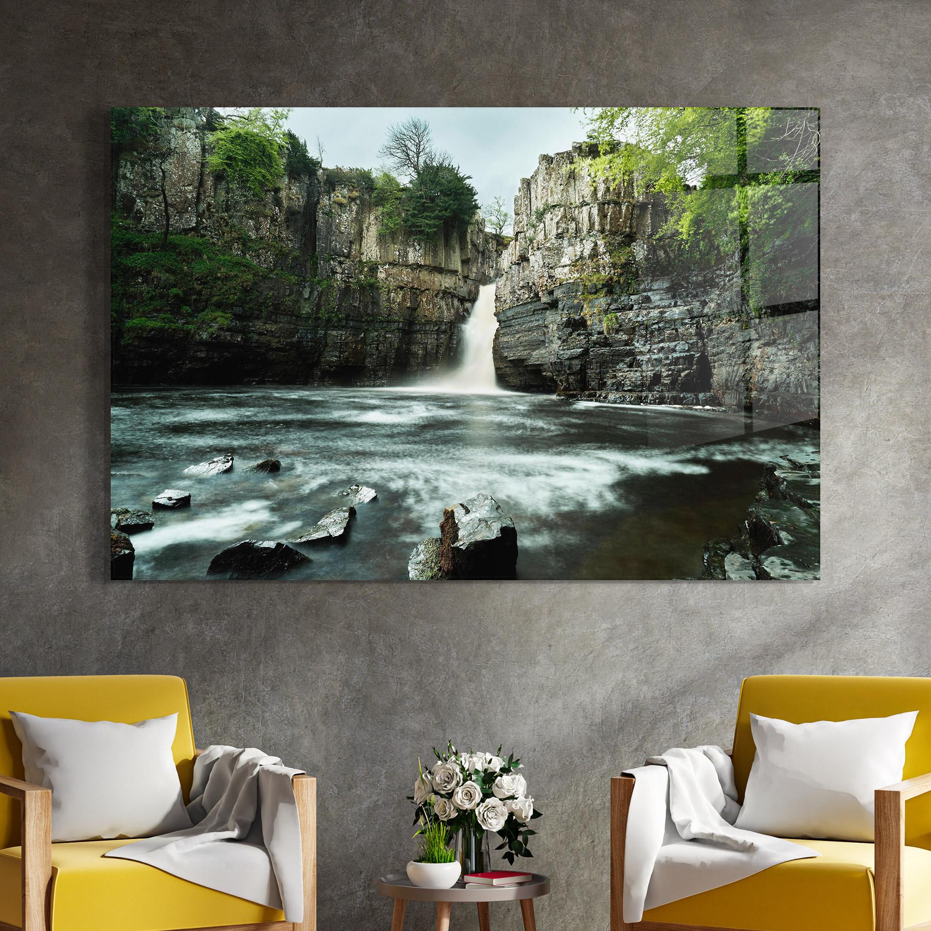 Obraz na Szkle Beautiful Water Falling mockup 4