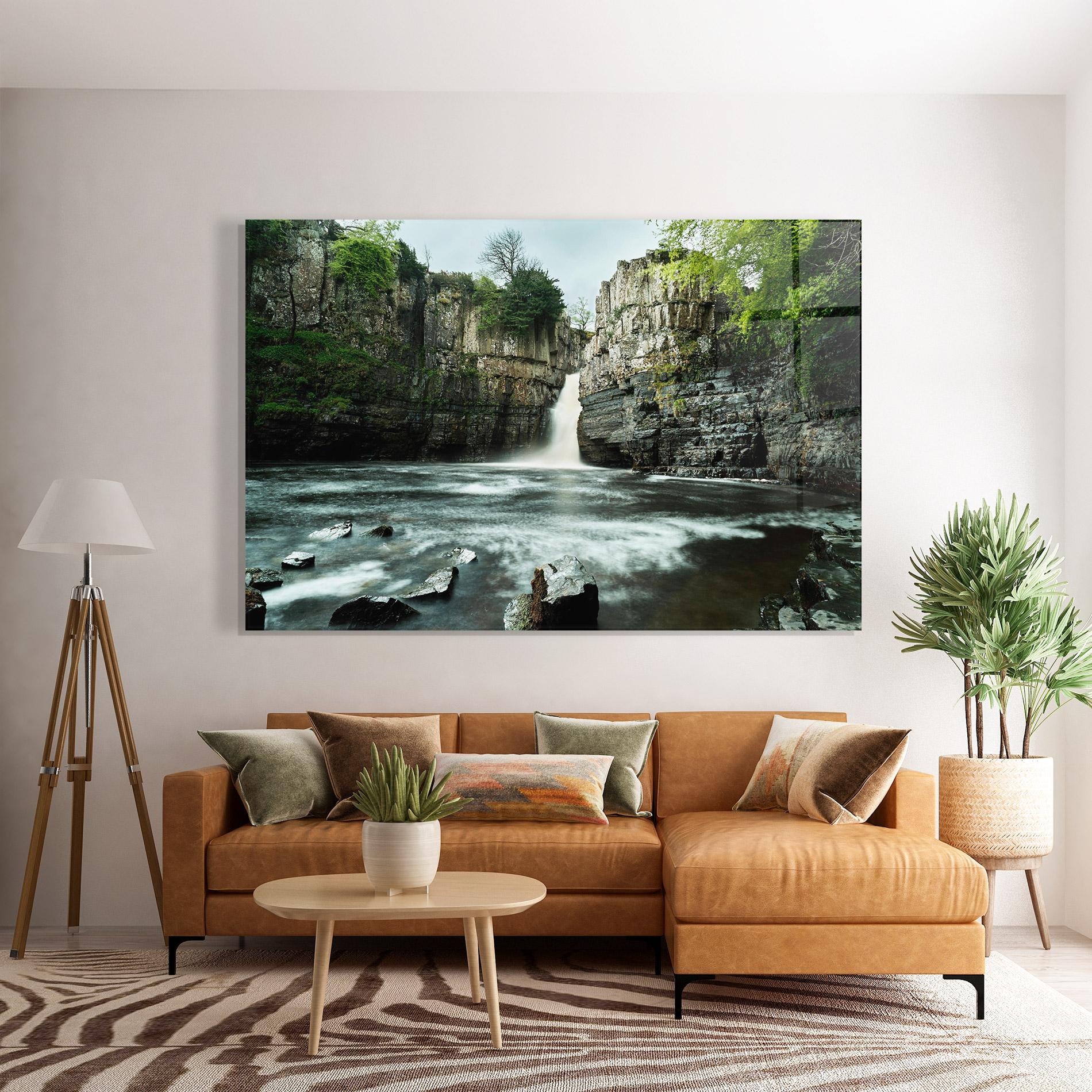 Obraz na Szkle Beautiful Water Falling mockup 7