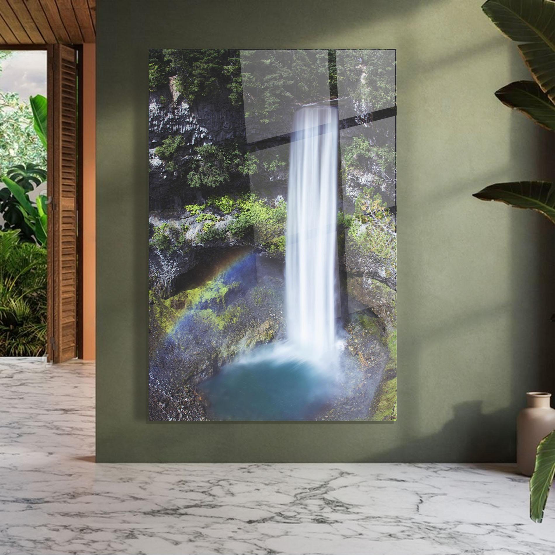 Obraz na Szkle Pretty Rainbow Waterfall mockup 7