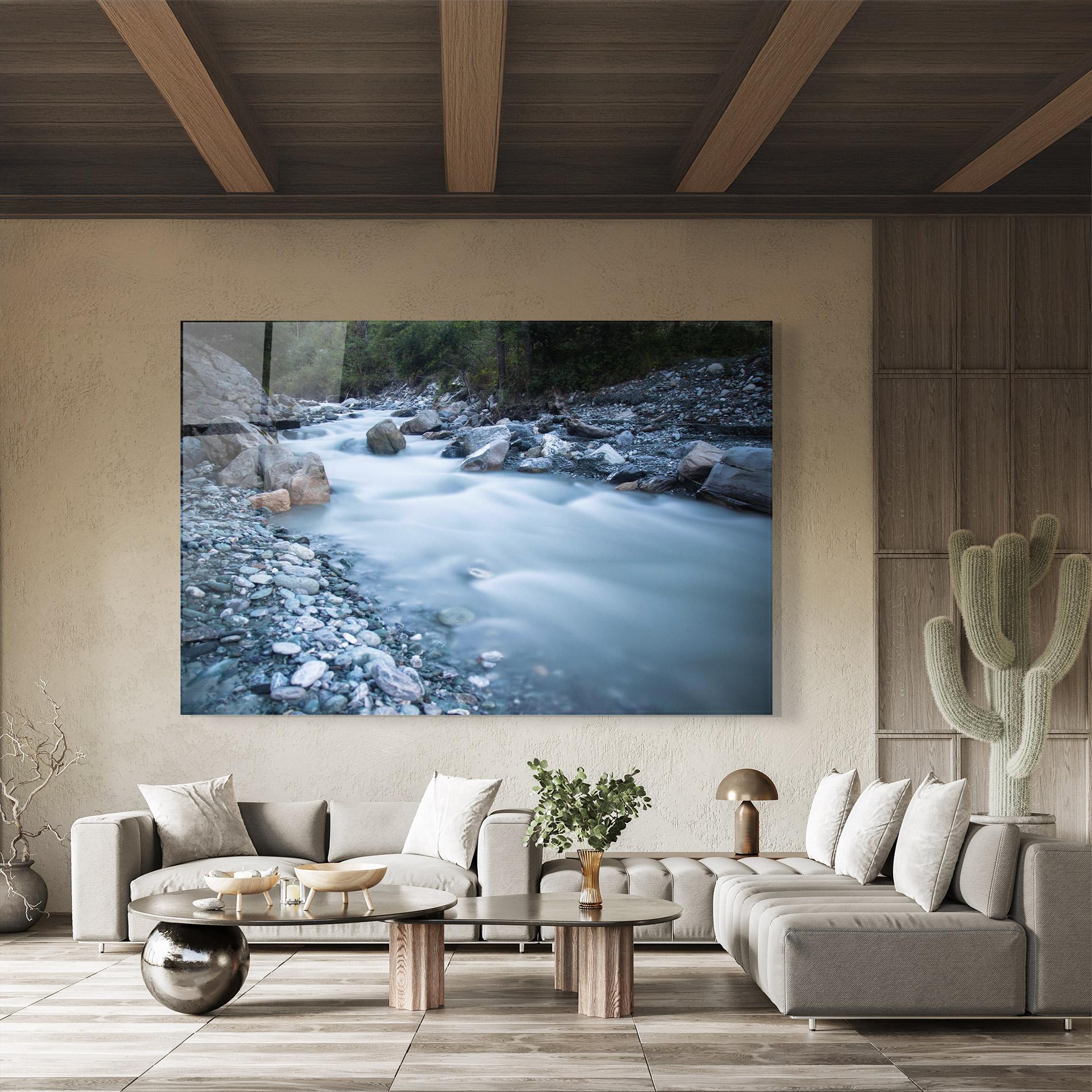 Obraz na Szkle Grey Water Falling mockup 8