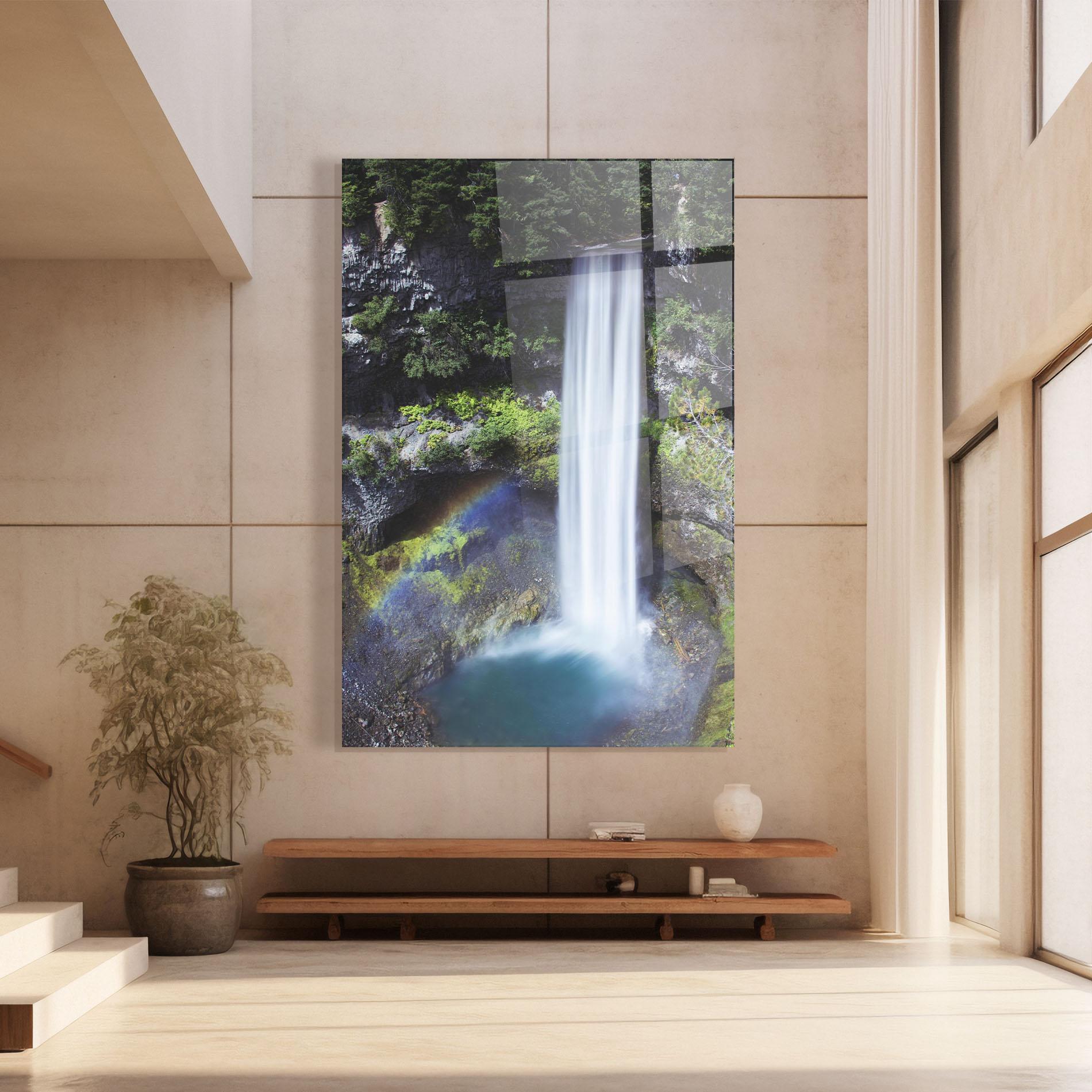 Obraz na Szkle Pretty Rainbow Waterfall mockup 8