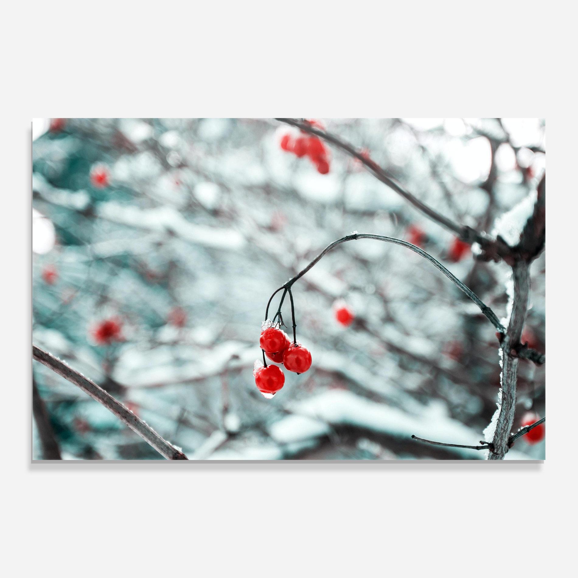 Obraz na Szkle Snow Red Fruits mockup 0