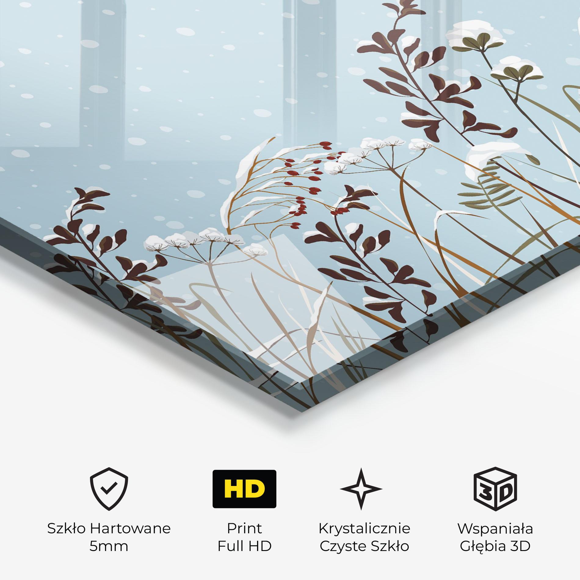 Obraz na Szkle Snow Plants mockup 3