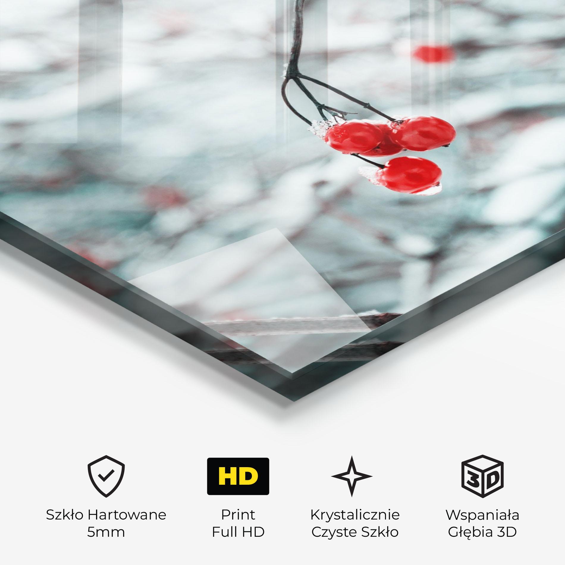Obraz na Szkle Snow Red Fruits mockup 3