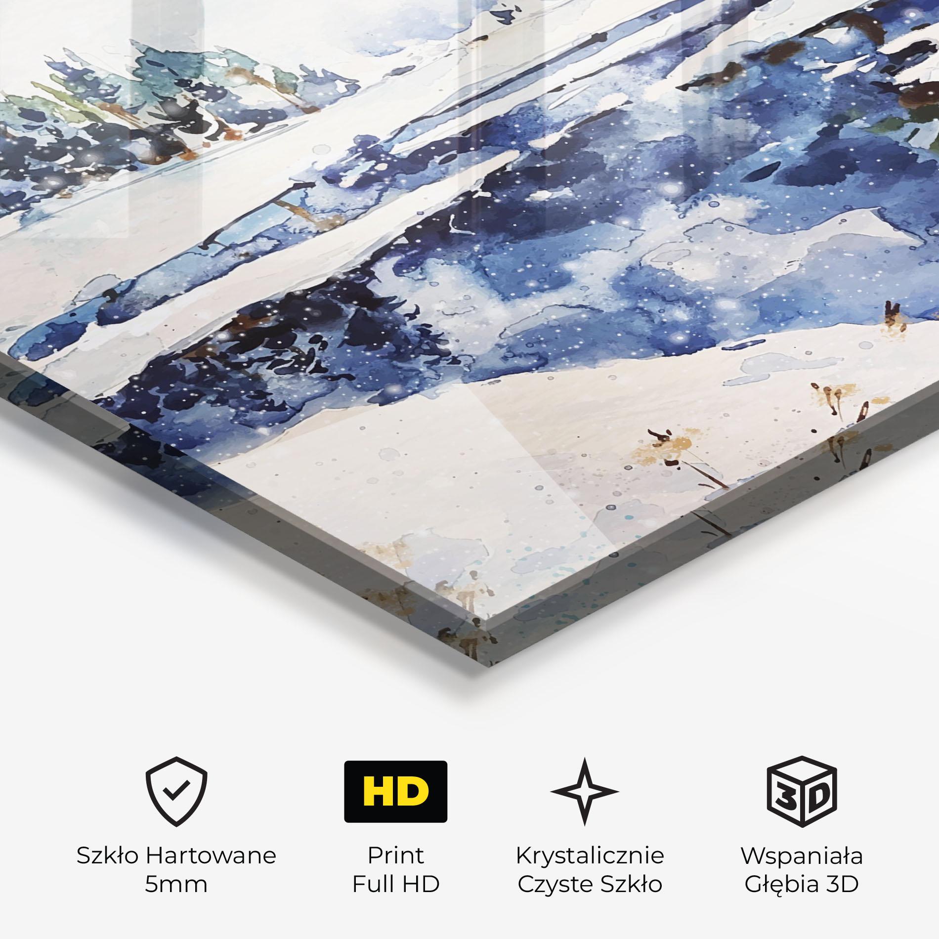 Obraz na Szkle Winter Painting mockup 3