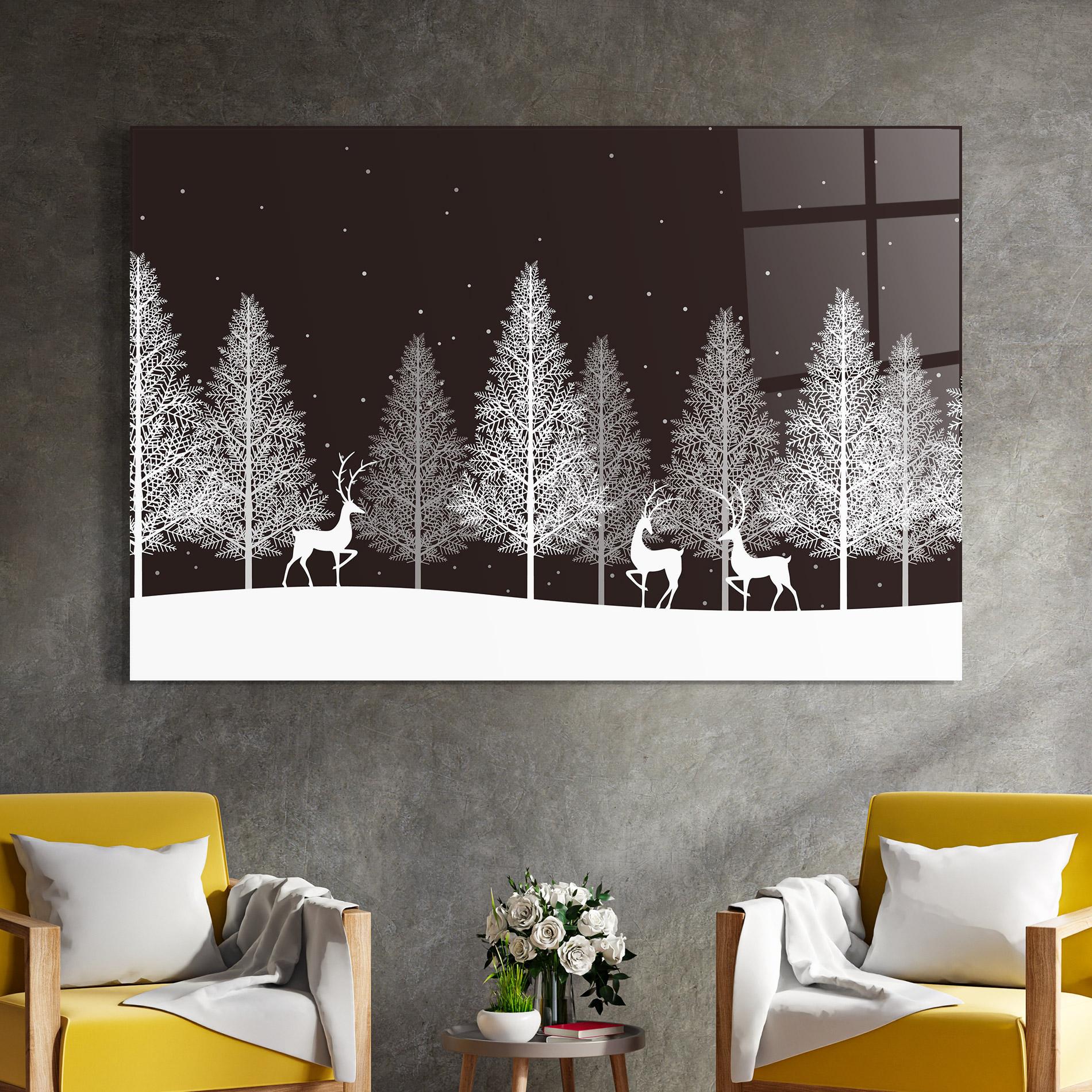 Obraz na Szkle Brown Sky Winter mockup 4